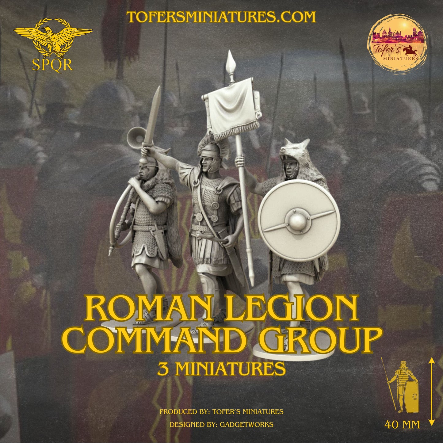 Roman Imperial Legion Command Group. 40mm