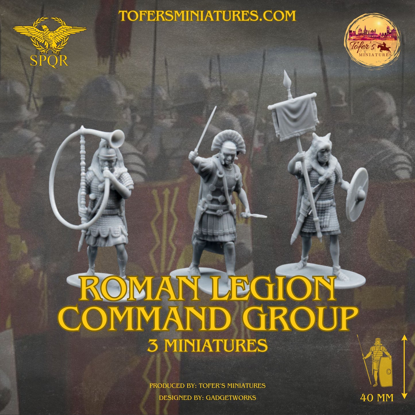 Roman Imperial Legion Command Group. 40mm
