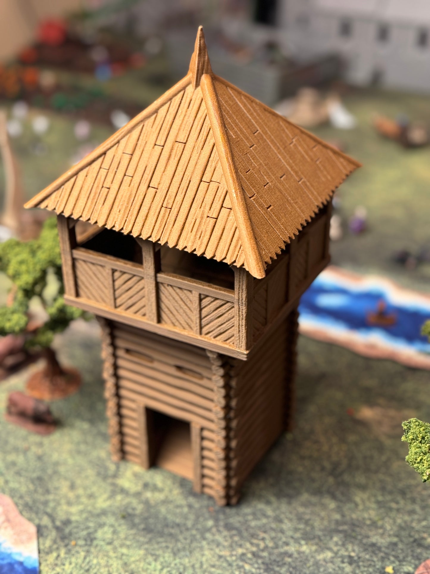 Dice Medieval Tower. Vikings / Rus Tower Perfect for Historical Wargames such as SAGA, Pillage. Produced by Tofer’s Miniatures
