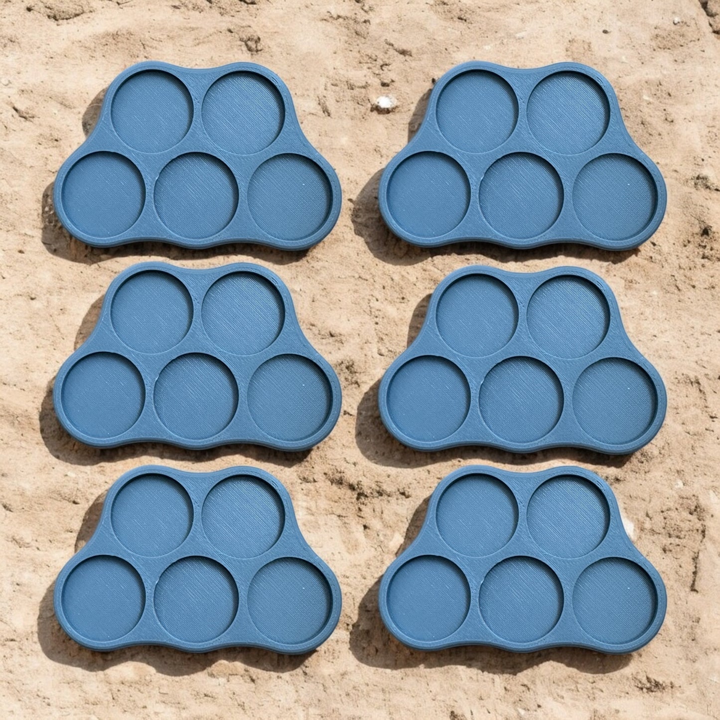 Plastic Bases Set 6. Skirmish movement trays for 25mm round bases.