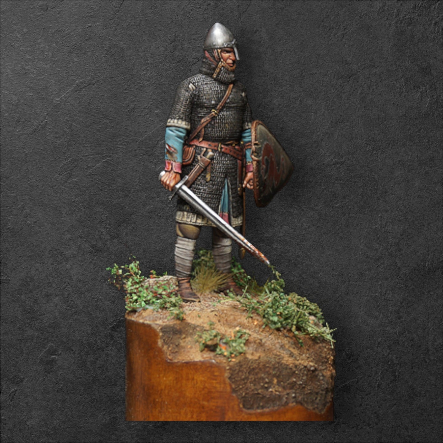 Norman Warlord. Norman Warrior. 54 mm Miniatures.
