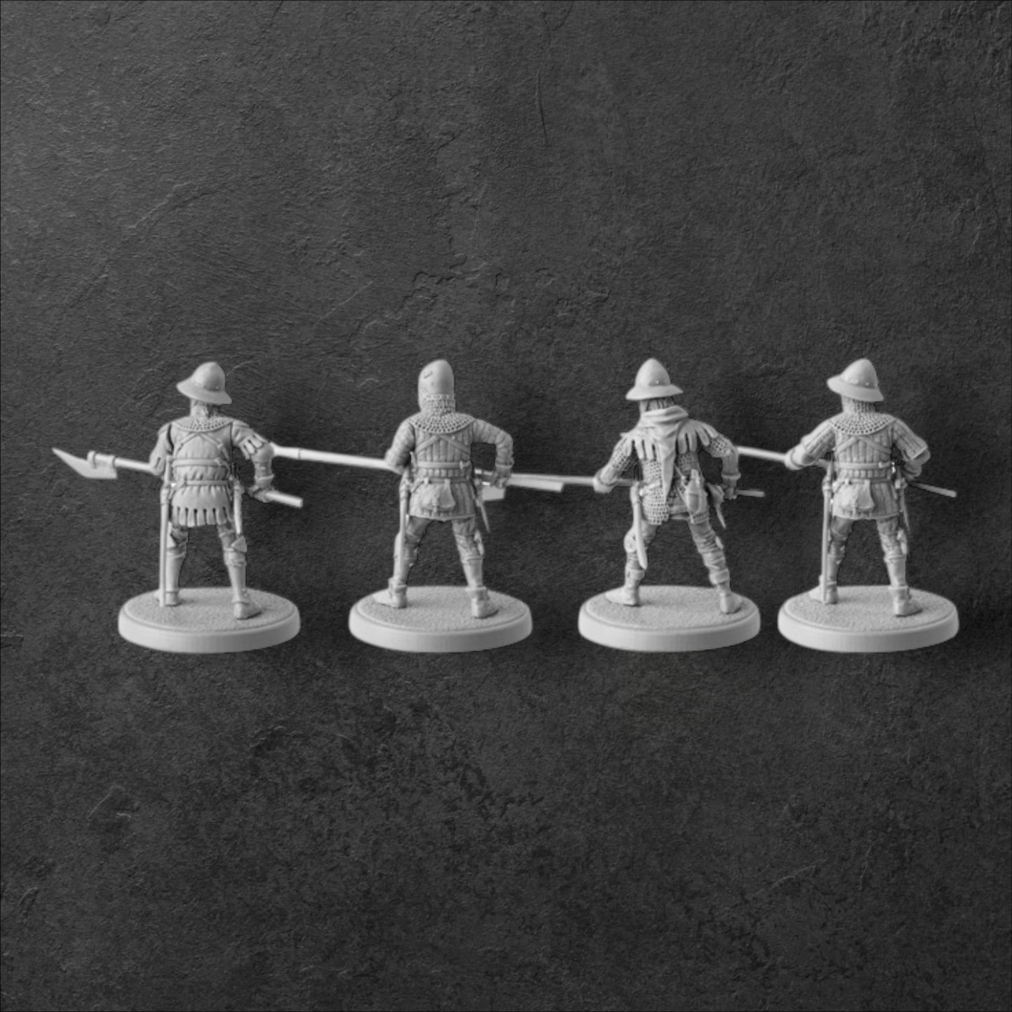 Set of 4 Hussites #2. Hussite Wars. 28 mm Miniatures by V&V Miniatures