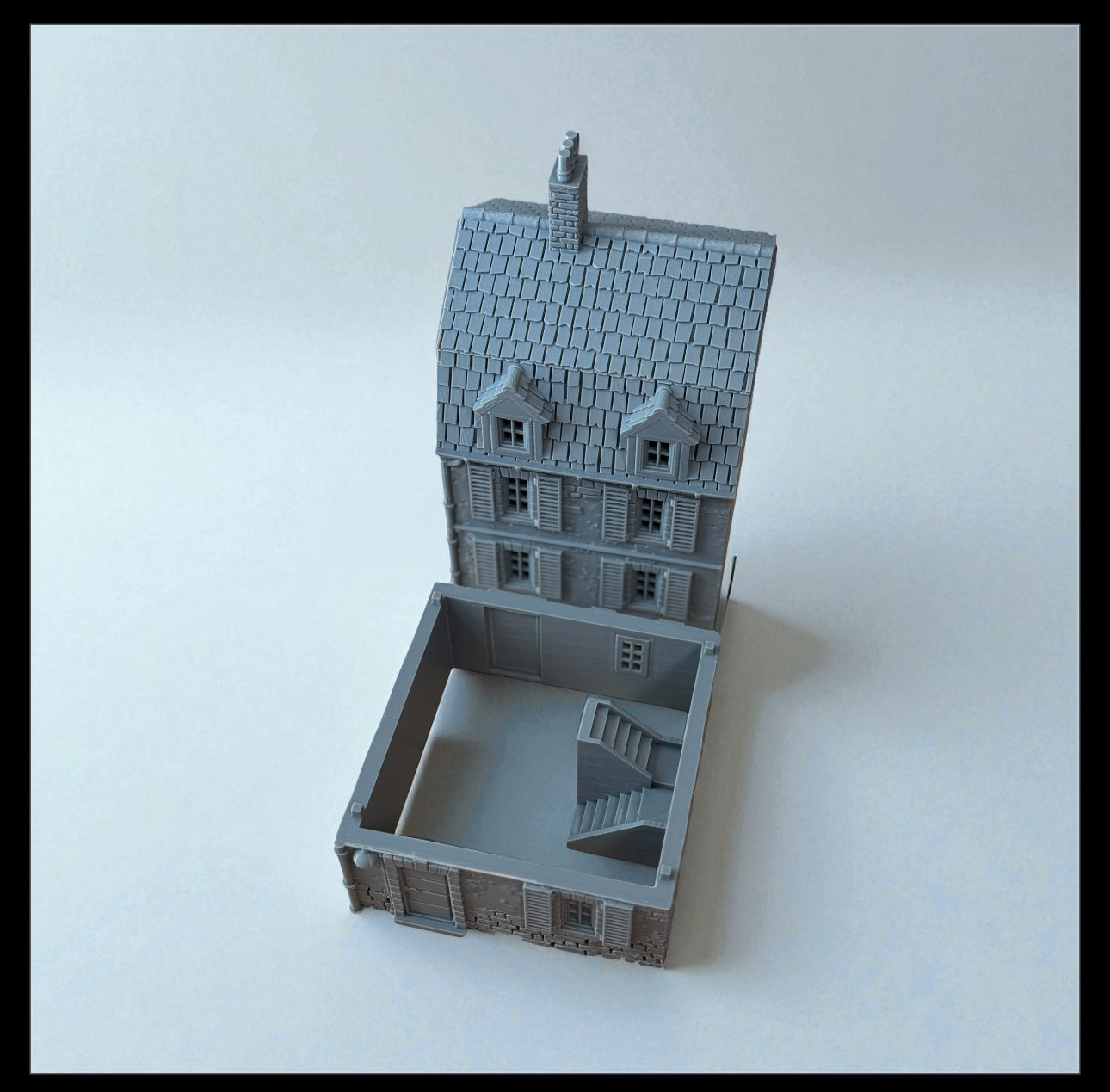 WW2 Battle of Normandy House #1 Modular Building - Bolt Action 1/56 (28mm) scale 28 mm Miniatures