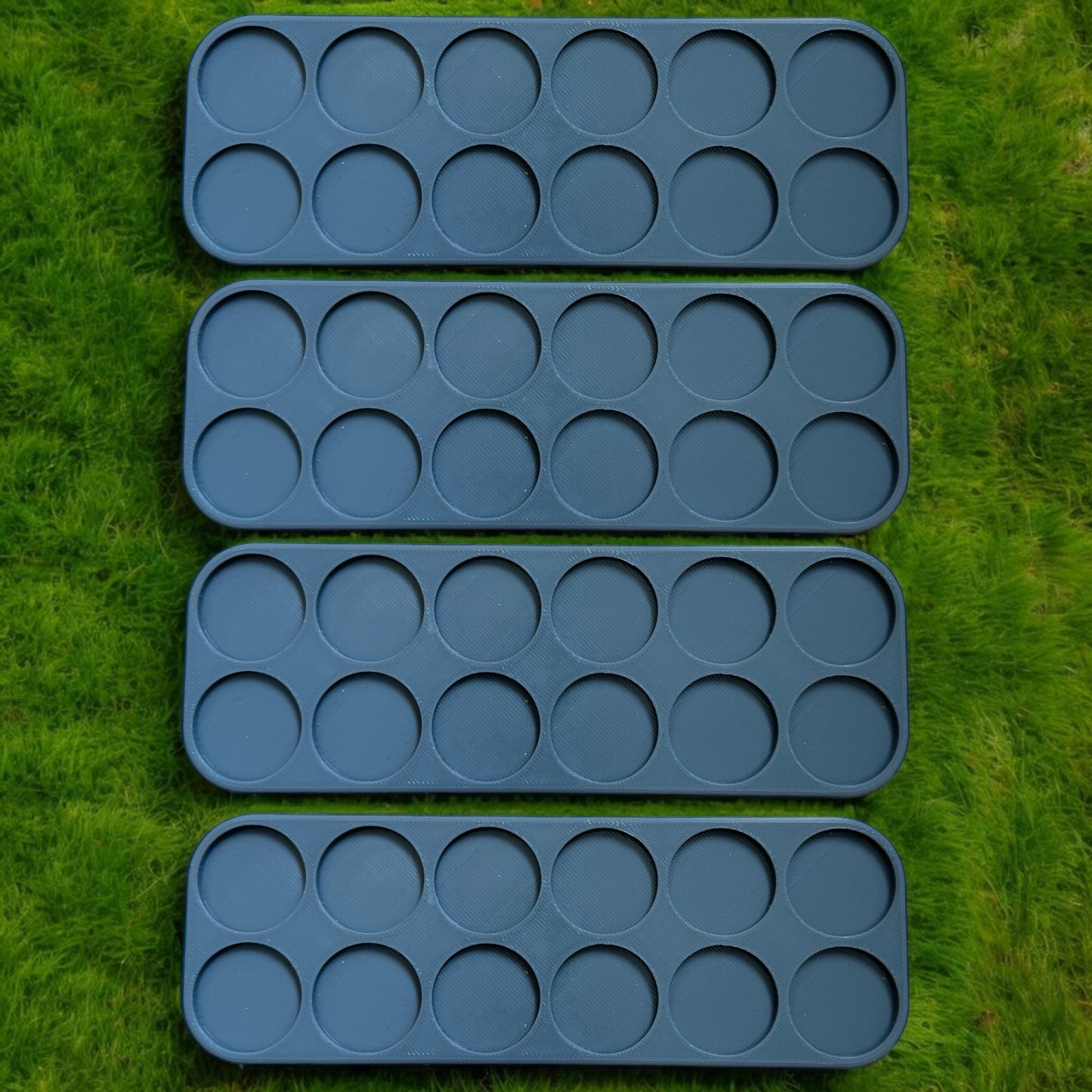 Infantry movement trays Set of 4. Movement trays (5x2) for 25mm round bases.