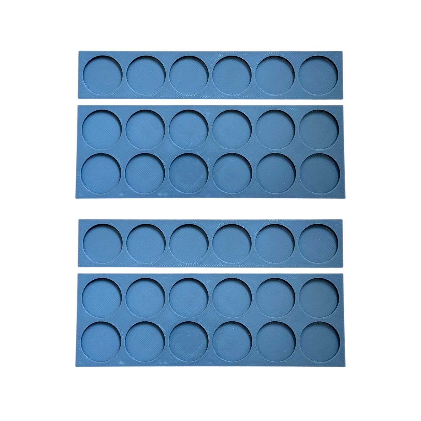 Infantry movement trays Set of 4. Movement trays (6x1) & (6x2) for 25mm round bases. #2