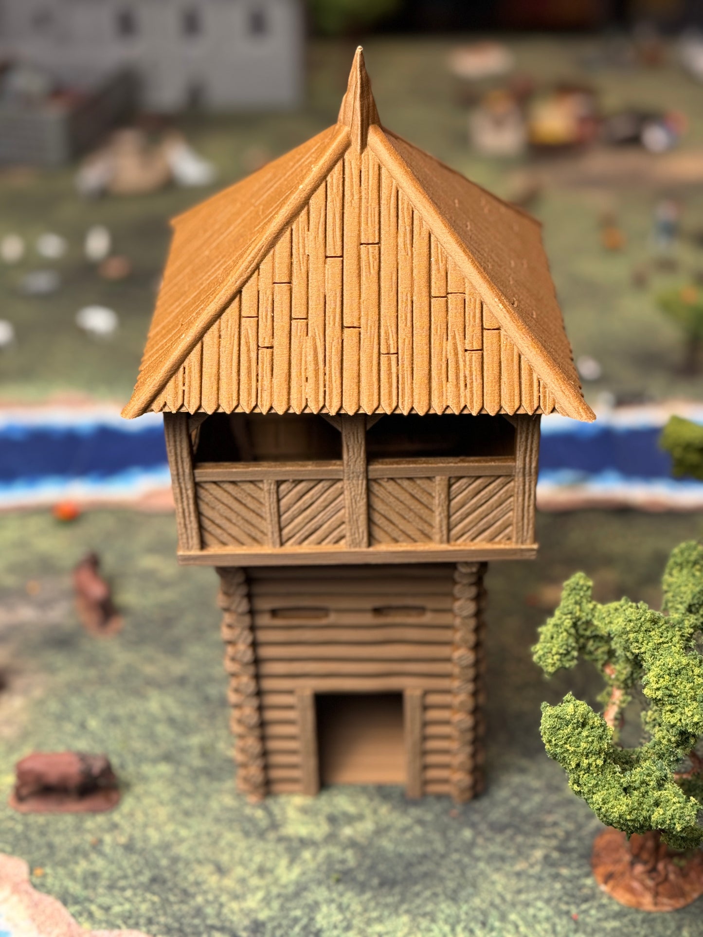 Dice Medieval Tower. Vikings / Rus Tower Perfect for Historical Wargames such as SAGA, Pillage. Produced by Tofer’s Miniatures