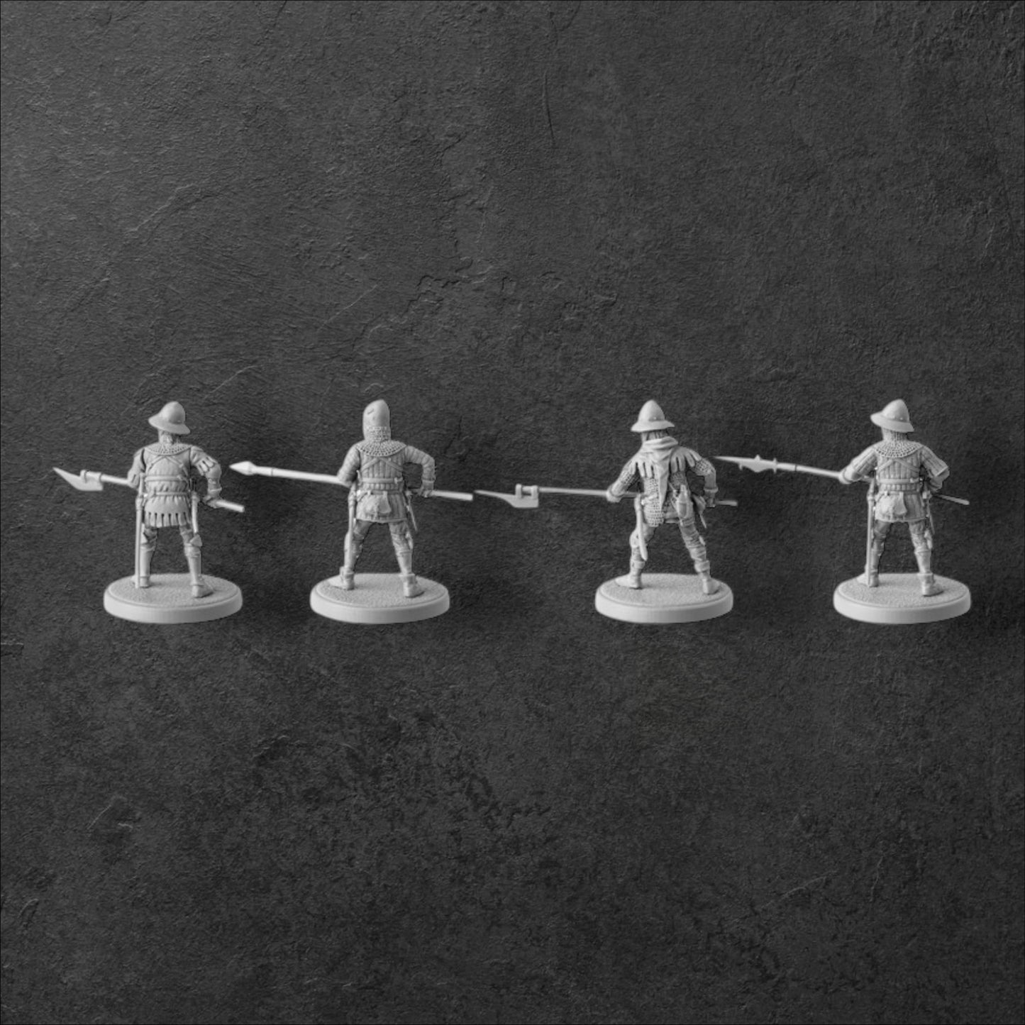 Set of 4 Hussites #2. Hussite Wars. 28 mm Miniatures by V&V Miniatures