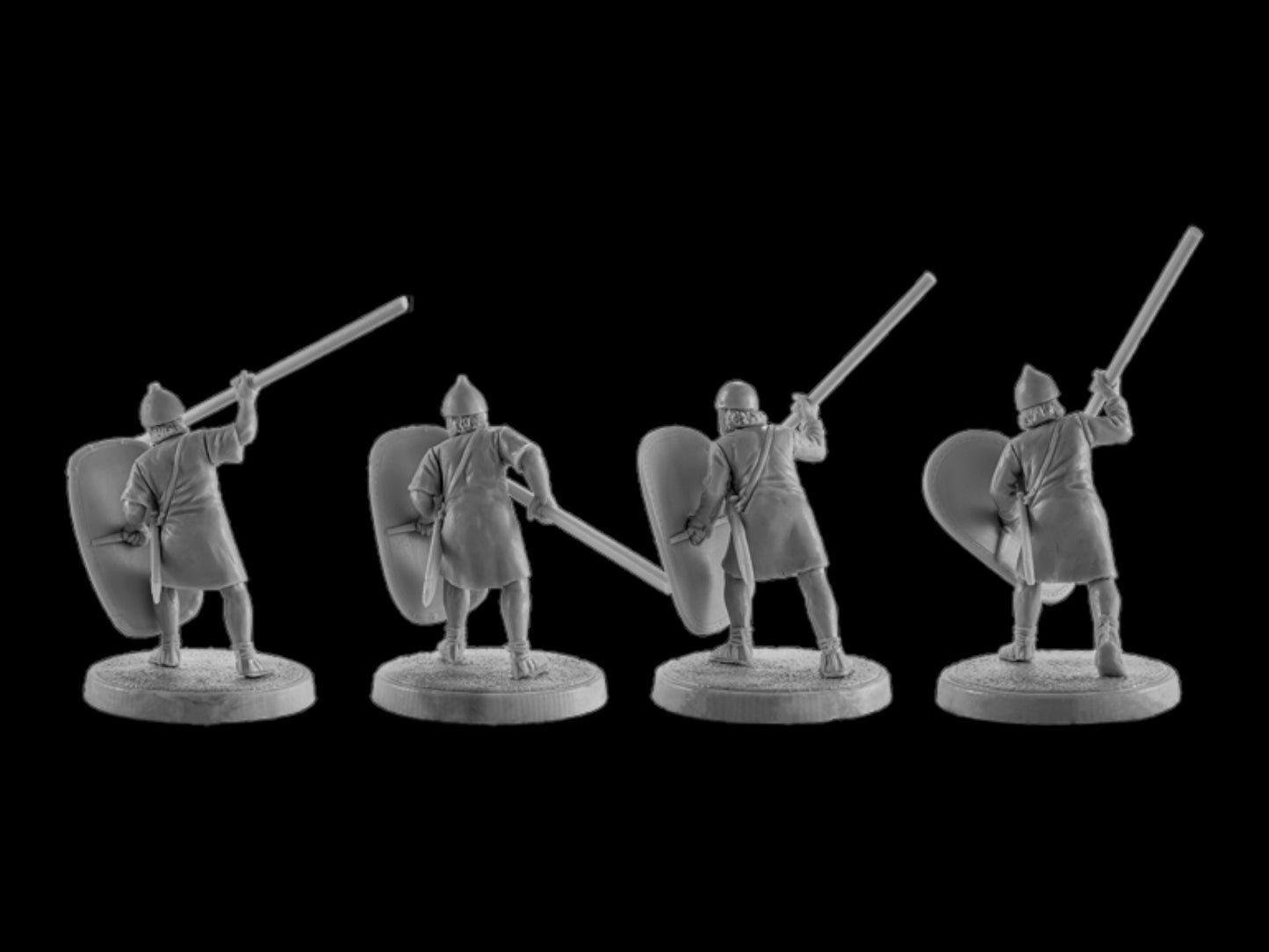 Set of 4 Carthage Carthaginian infantry. 28 mm Miniatures