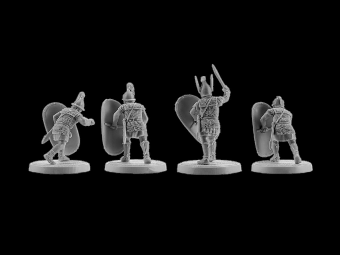 Set of 4 Carthage Carthaginian warriors. 28 mm Miniatures