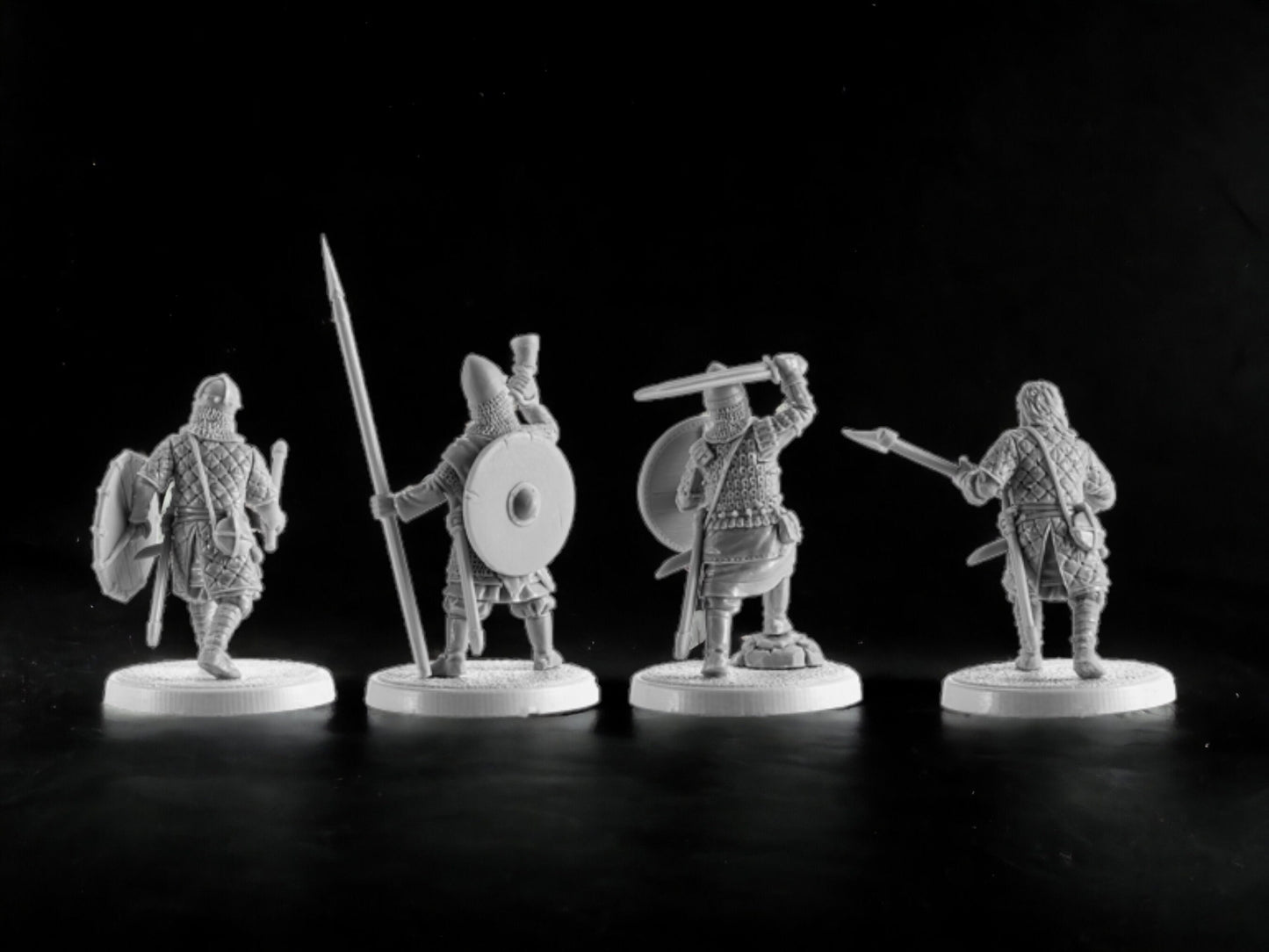 Set of 4 Vikings Harald Hardrada King of Norway. 28 mm Miniatures