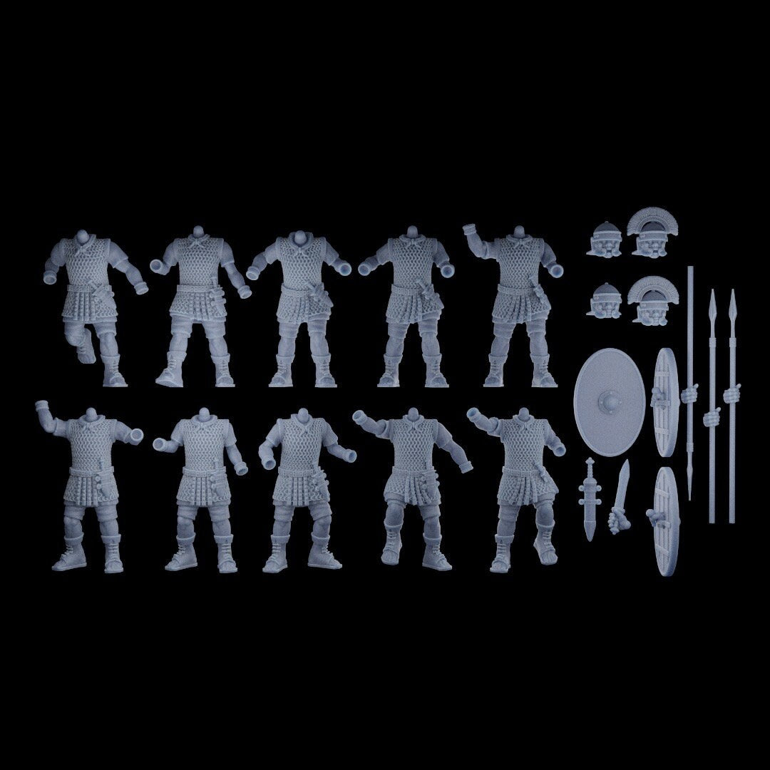 Roman Auxiliaries Modular Miniatures. 28 mm Miniatures (Set of 10)