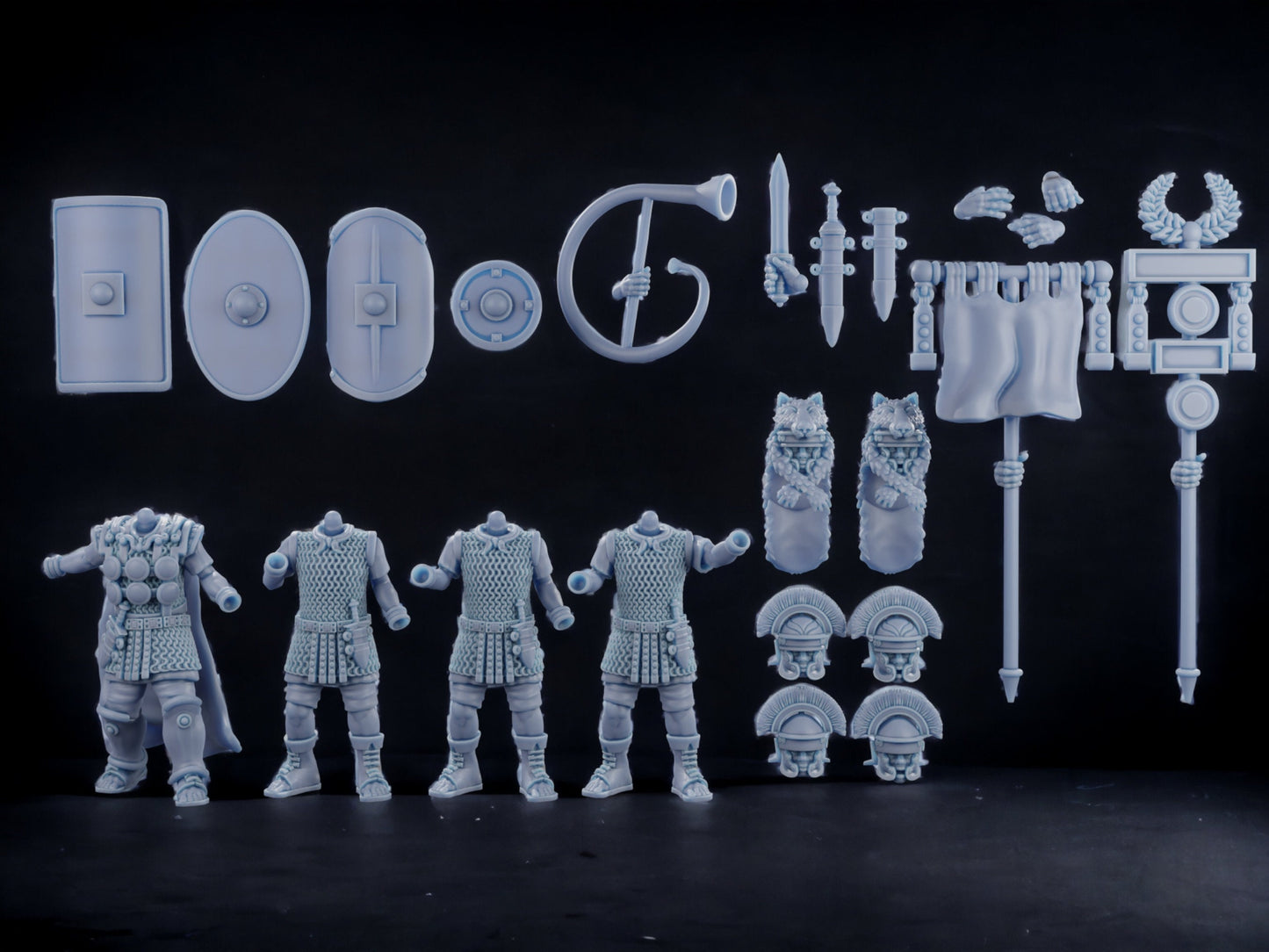 Roman Command Group Modular Miniatures. 28 mm Miniatures (Set of 4)