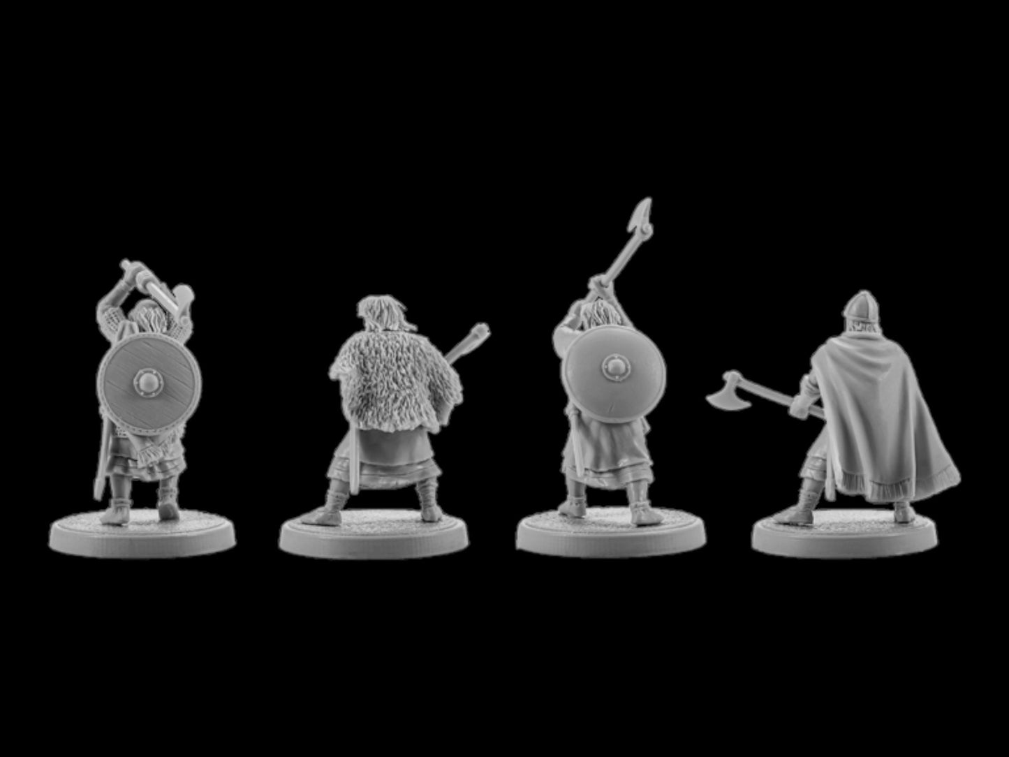 Set of 4 Irish Hearthguard. 28 mm Miniatures