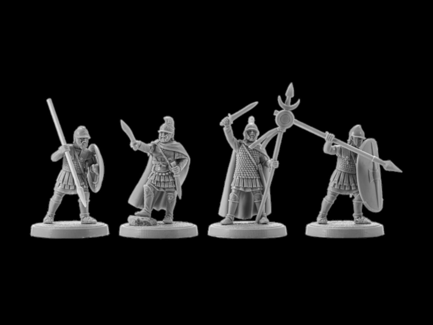Set of 4 Carthage Command. 28 mm Miniatures