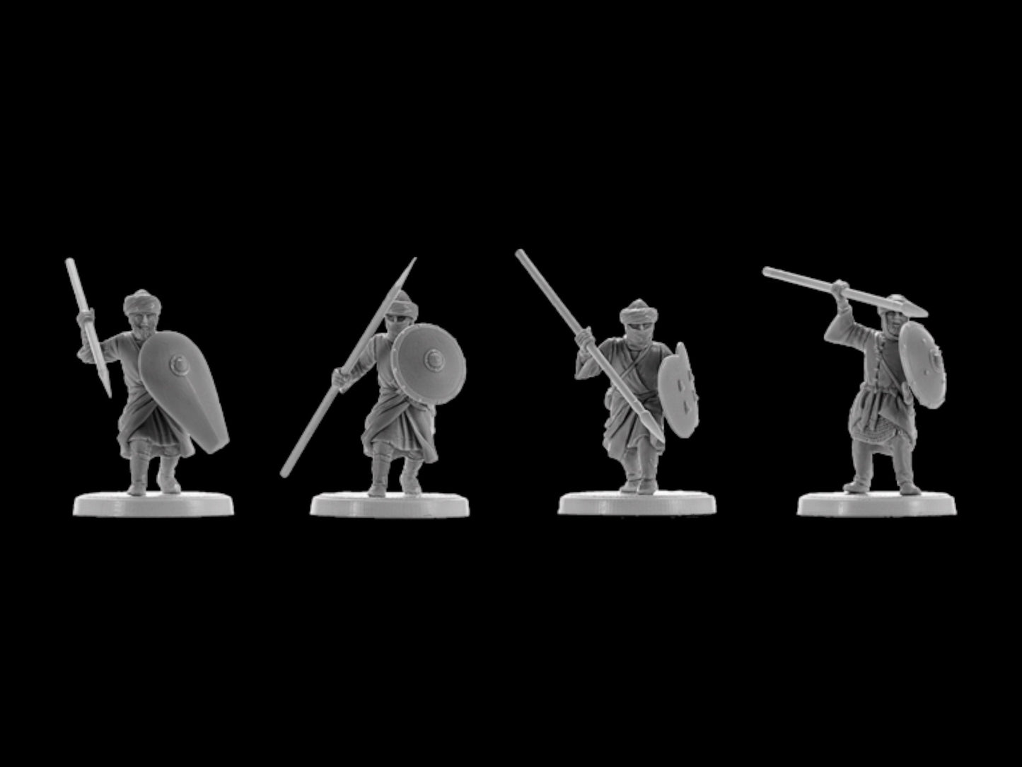 Set of 4 Arab infantry. 28 mm Miniatures