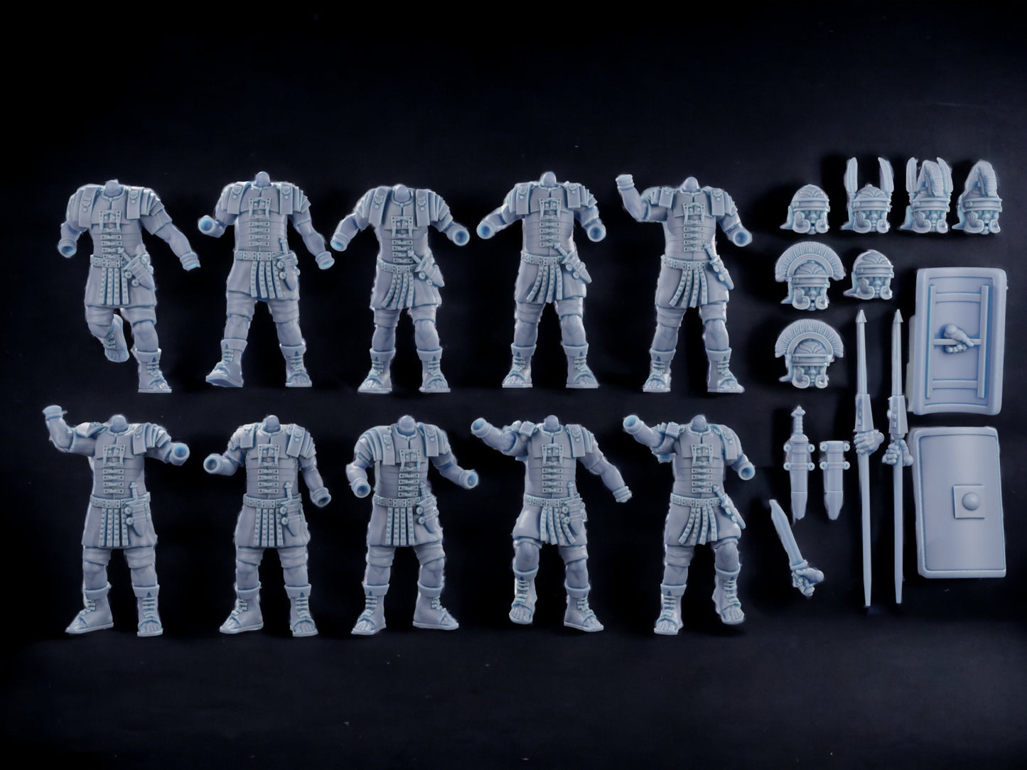 Roman Empire Legionaries Modular Miniatures. 28 mm Miniatures (Set of 10) Ideal for games like Hail Caesar and other wargames.