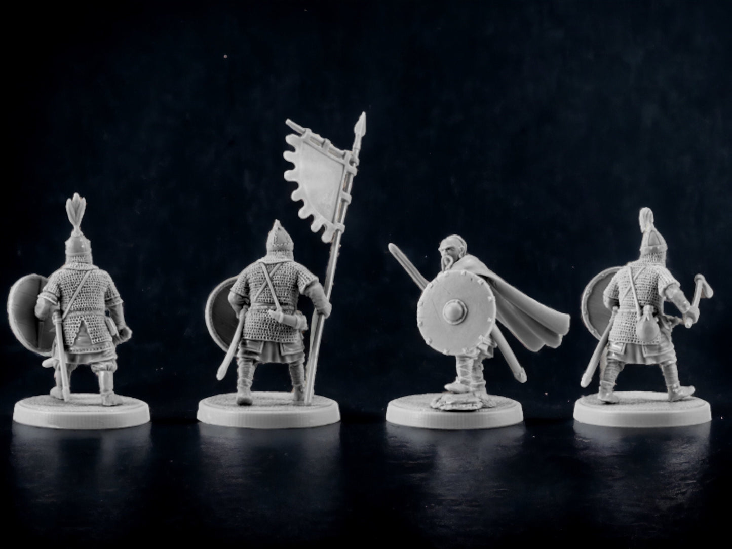 Set of 4 Pagan Rus. 28 mm Miniatures