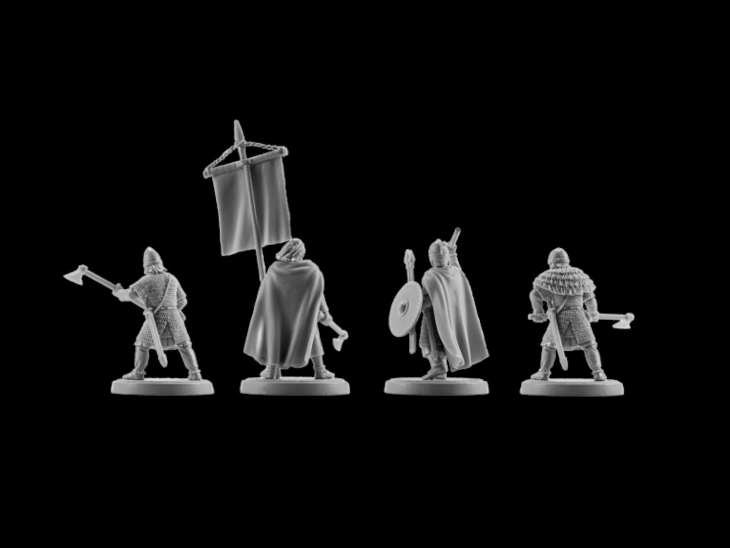 Set of 4 Irish. 28 mm Miniatures