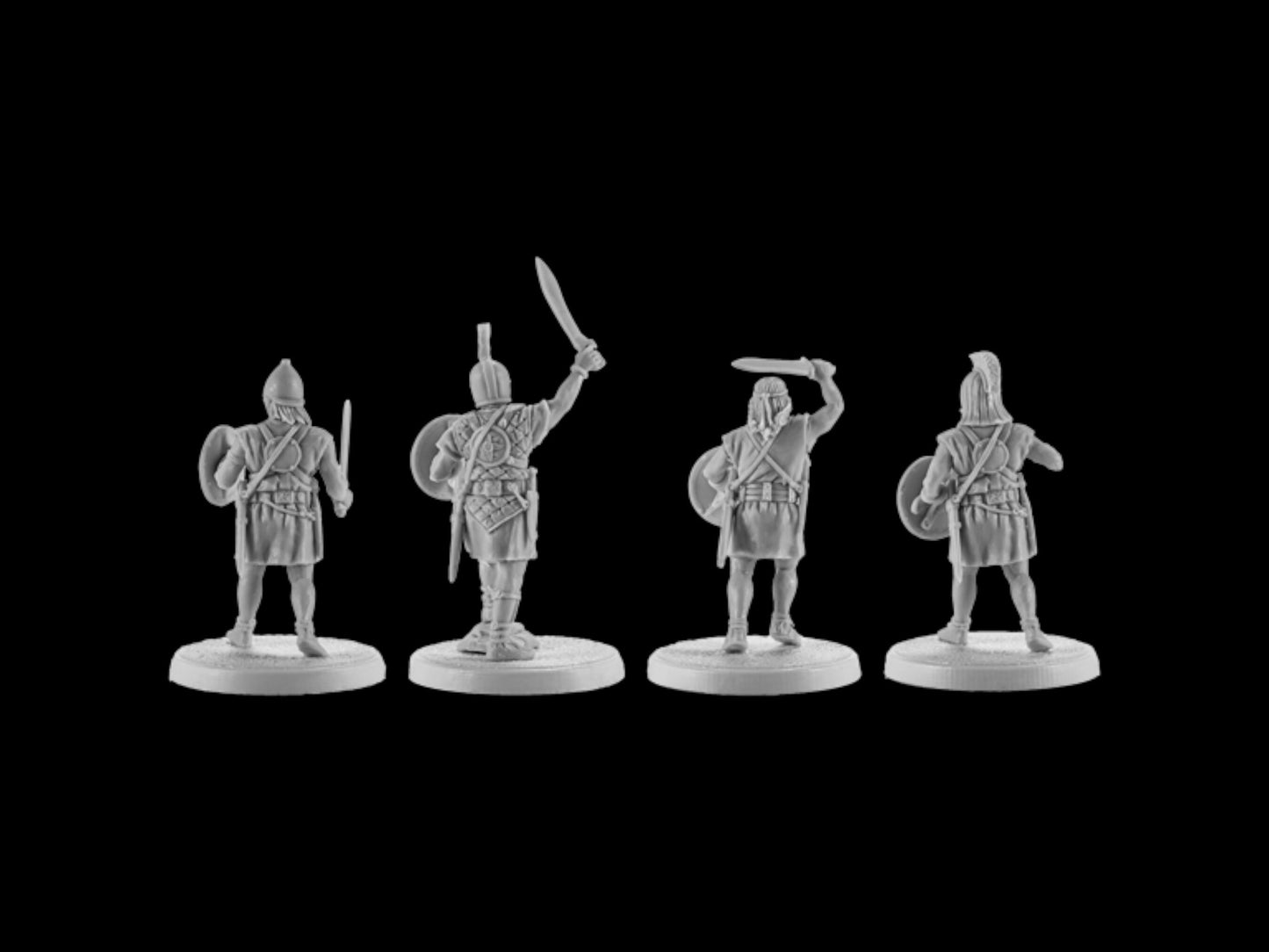 Set of 4 Iberian Infantry. 28 mm Miniatures
