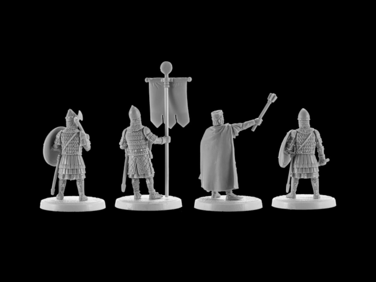 Set of 4 Byzantine Commands. 28 mm Miniatures