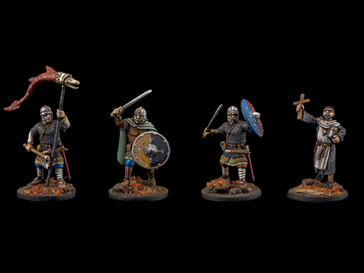Set of 4 The Anglo-Saxons. 28 mm Miniatures Set 2