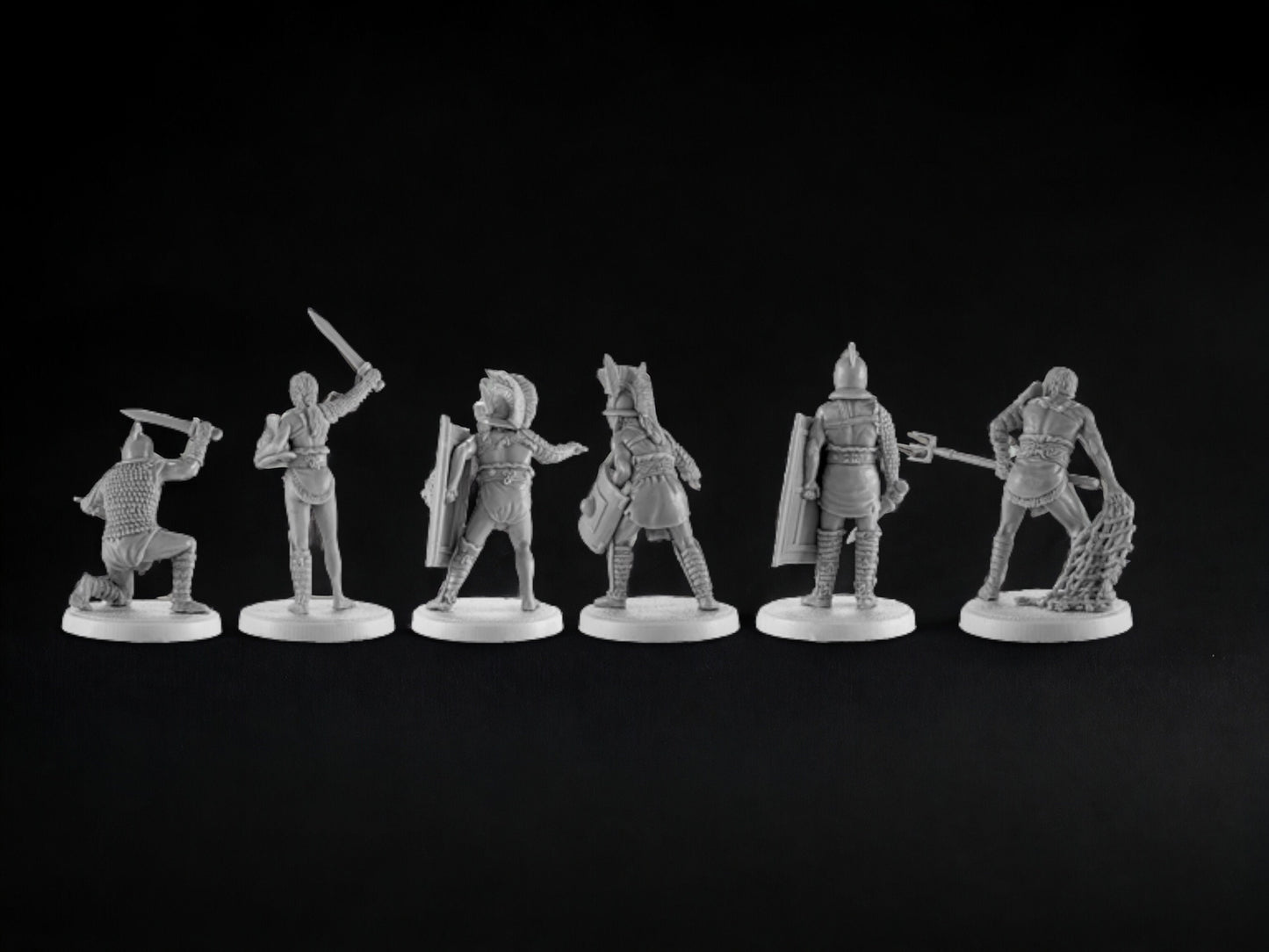 Set of 6 Gladiators. 40 mm Miniatures