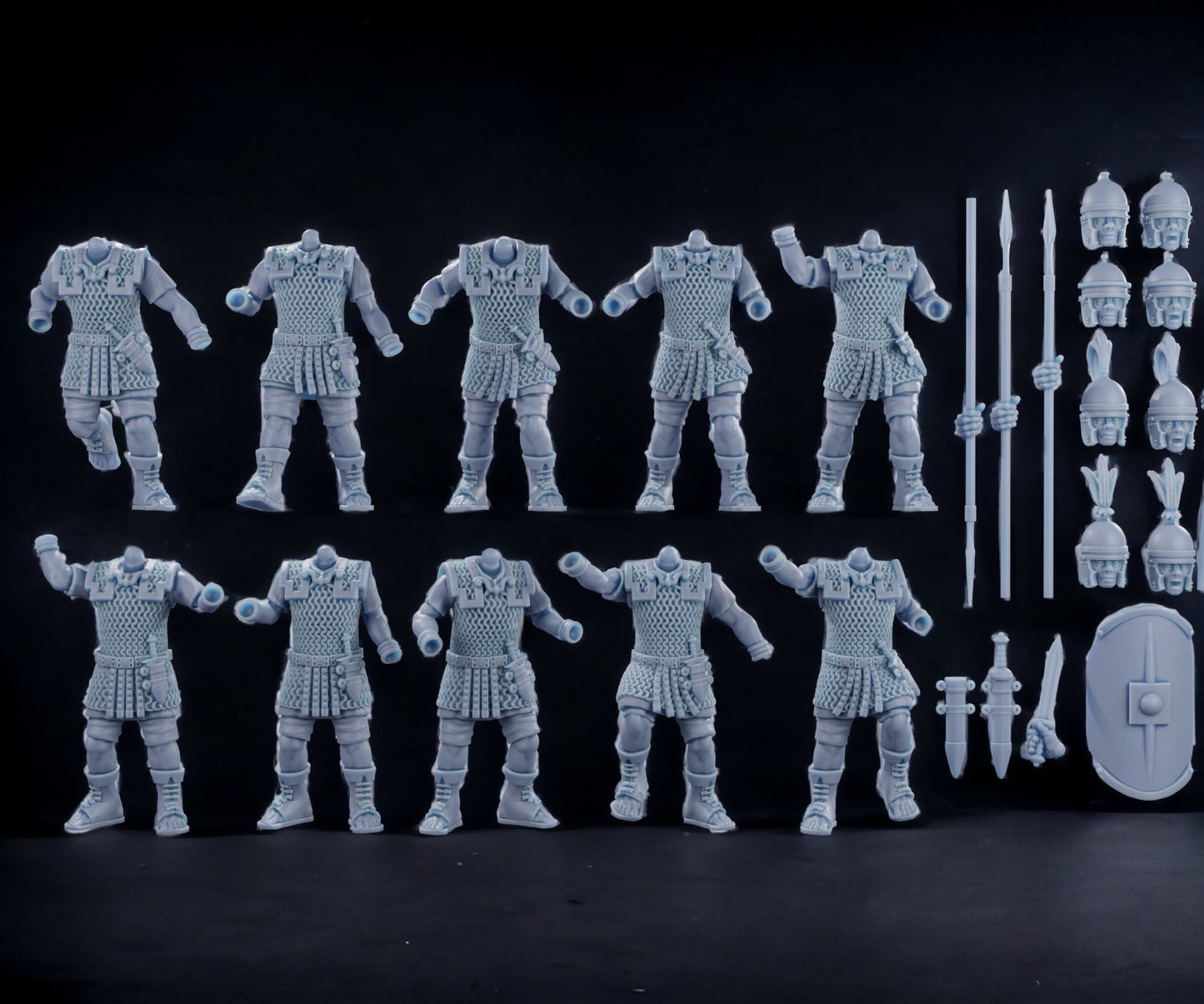 Roman Legionaries of The Republic with Roman Command Group. Modular Miniatures. 28 mm Miniatures (Set of 24)