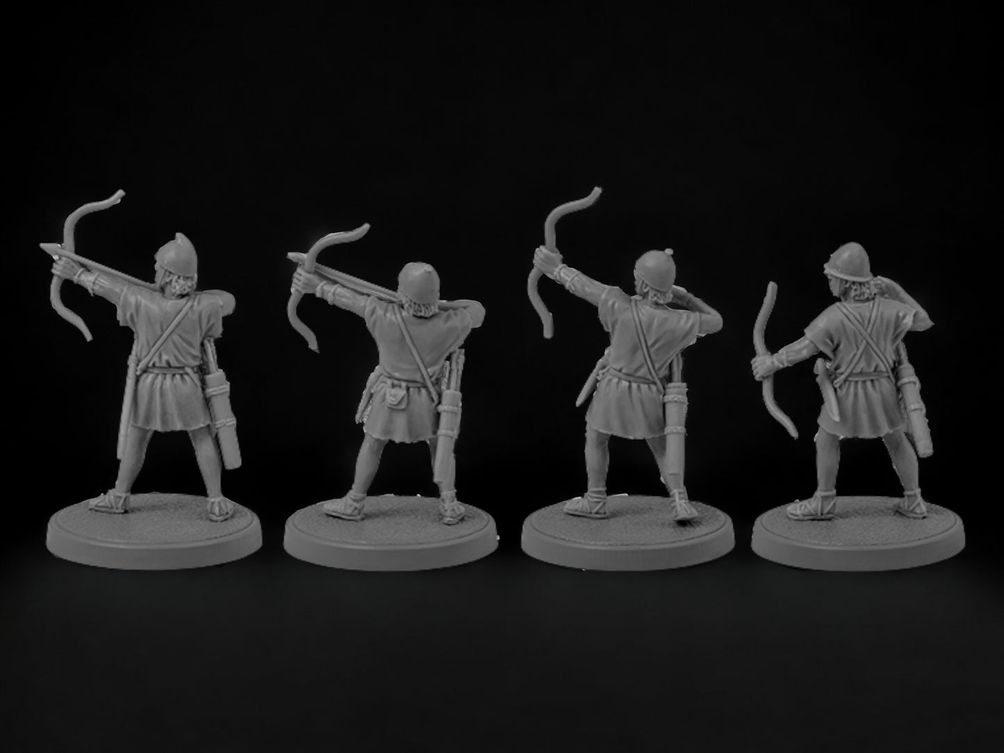 Set of 4 Carthaginian archers. 28 mm Miniatures