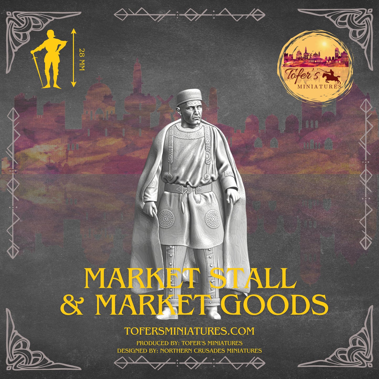 Market Stall and market goods. 28 mm Miniatures