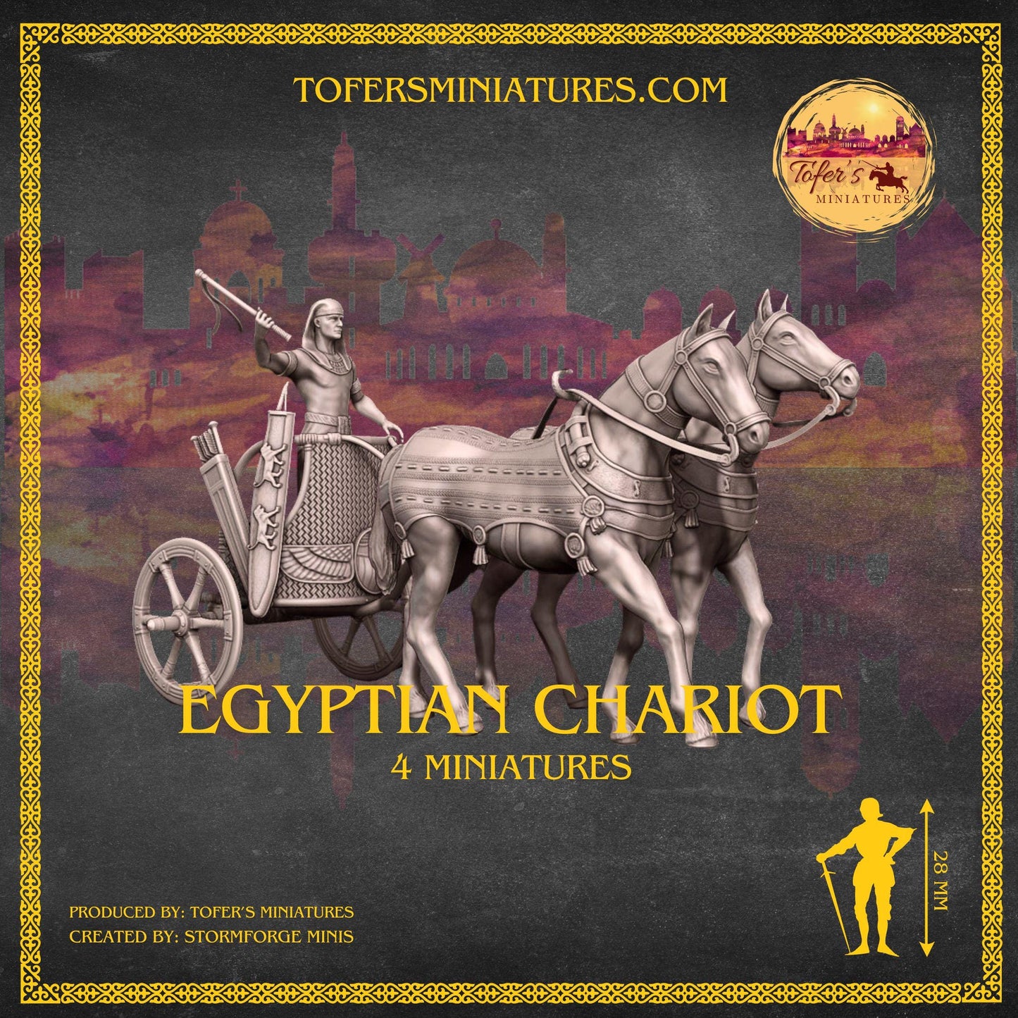 Egyptian Chariot. 28 mm