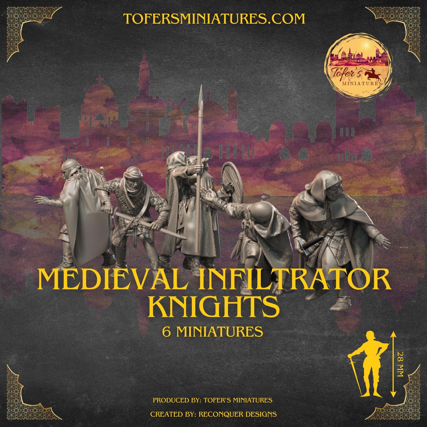 Medieval Infiltrator Knights. 28 mm