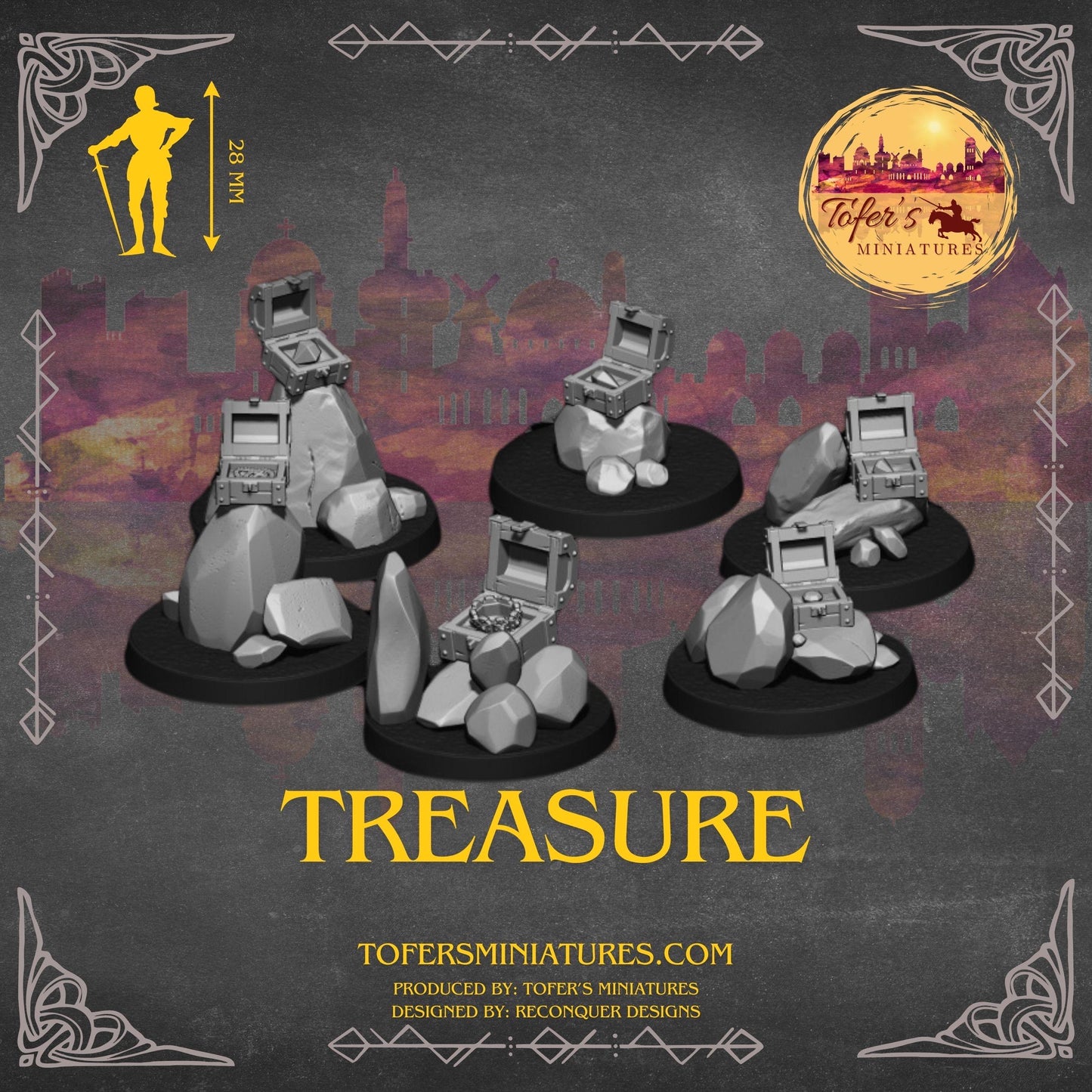 Treasure, Terrain Scenery for Tabletop 28mm Miniatures Wargame 28mm scale