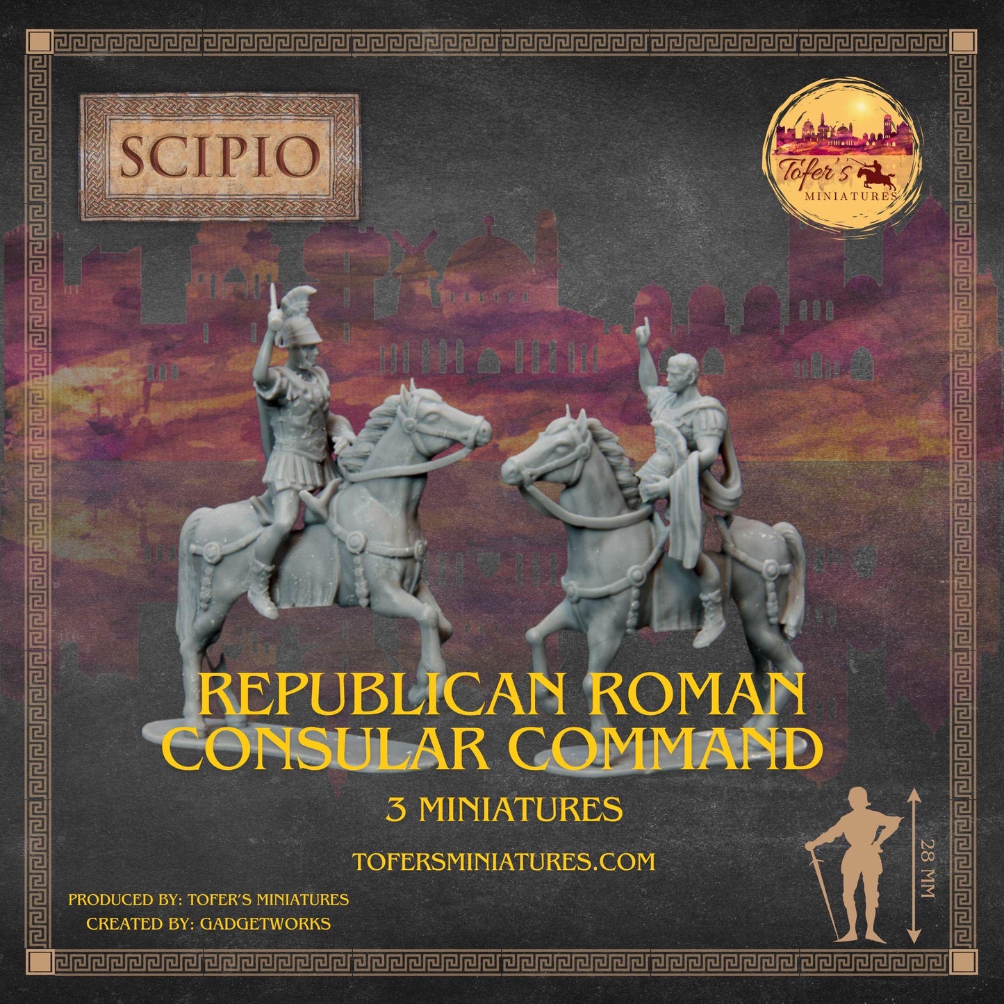 Republican Roman Consular Command . Roman Republic 28 mm Miniature