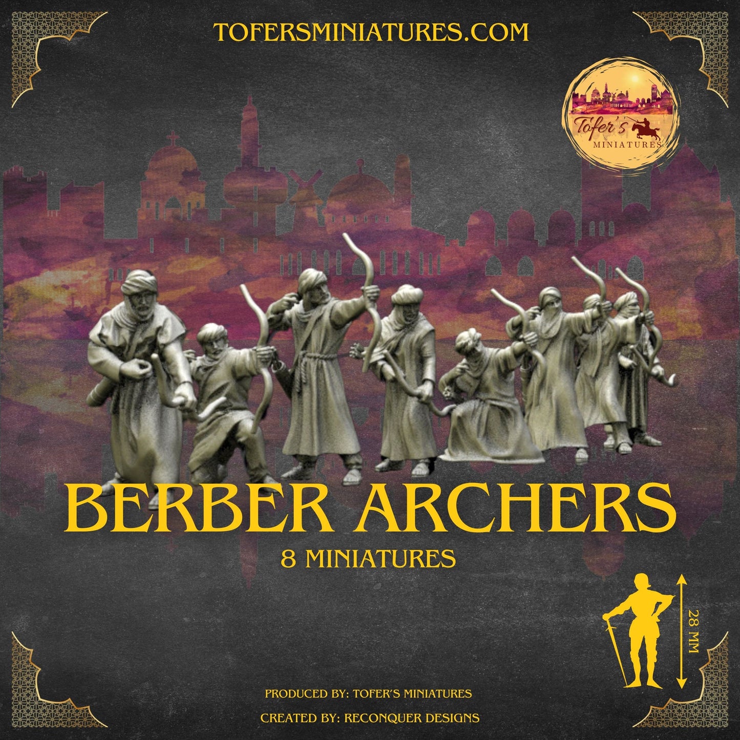 Berber Archers. 28 mm Miniatures