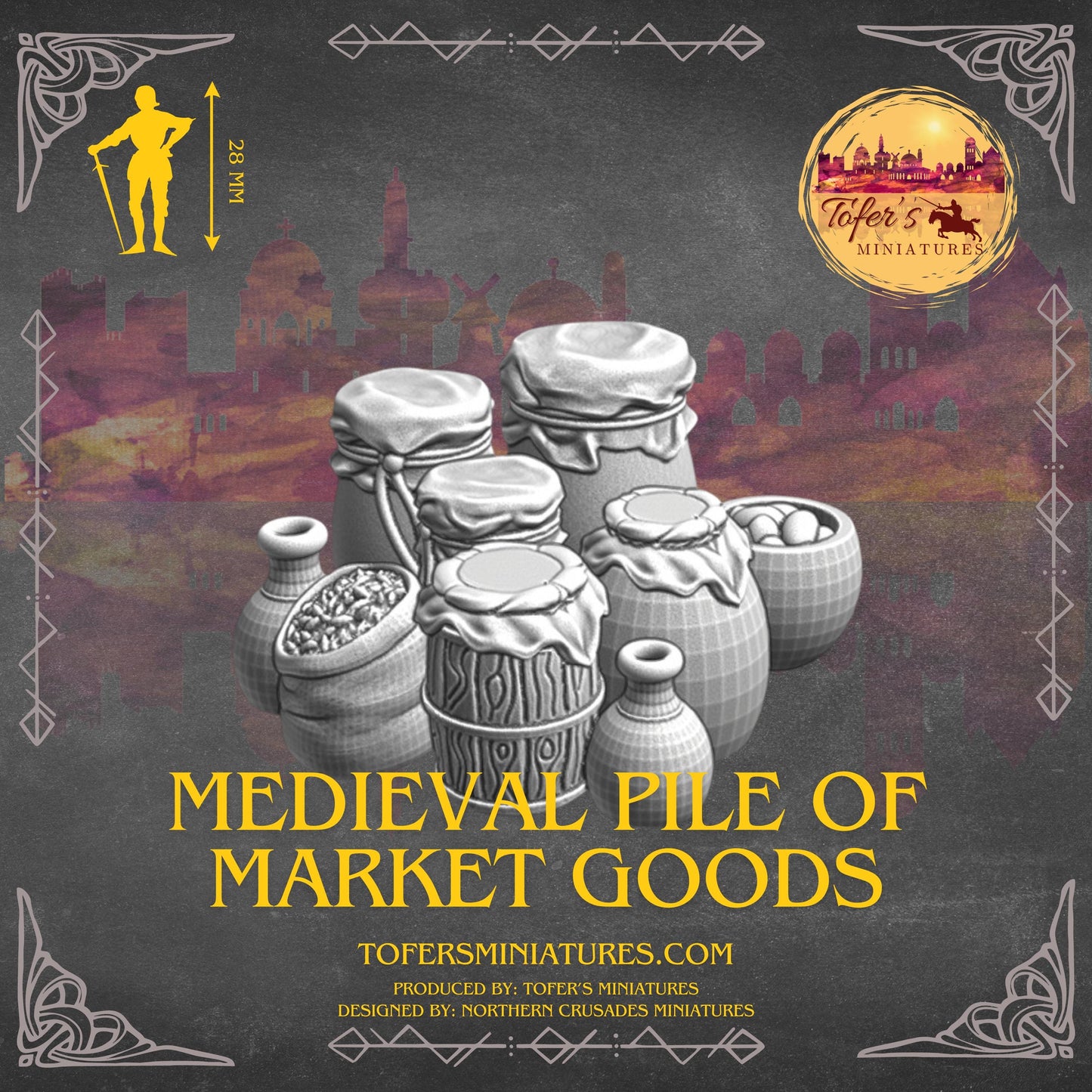 Medieval Pile of Market Goods. 28 mm