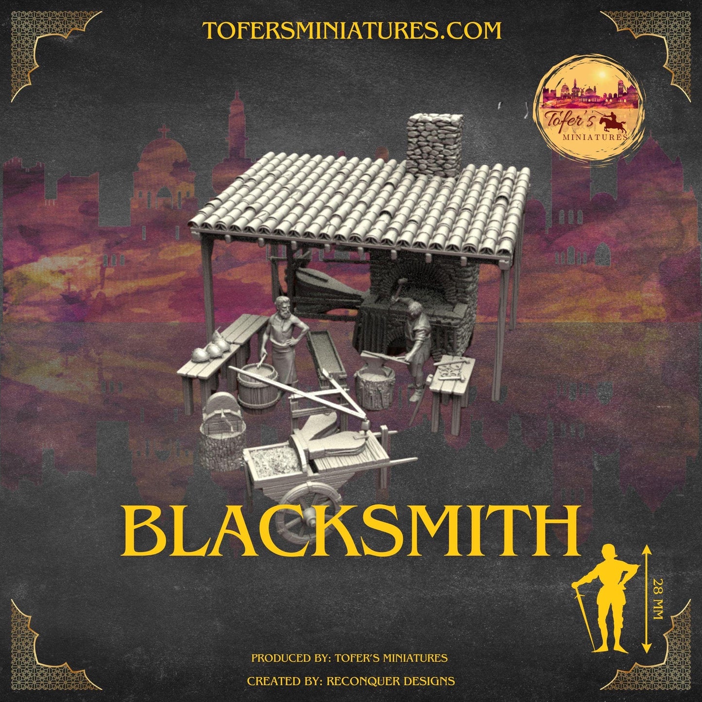 High Quality Blacksmith. 28 mm Miniatures