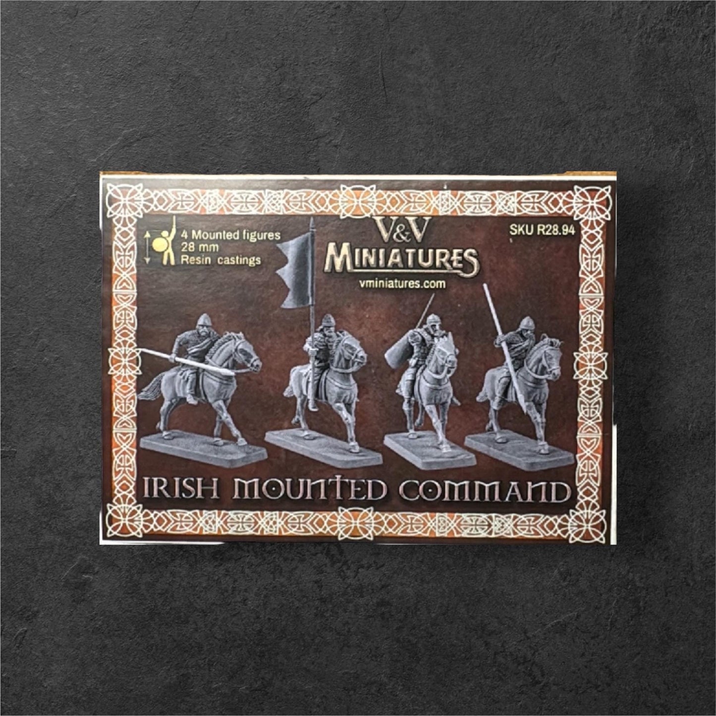 Irish Mounted Command . 28 mm Miniatures Set of 4