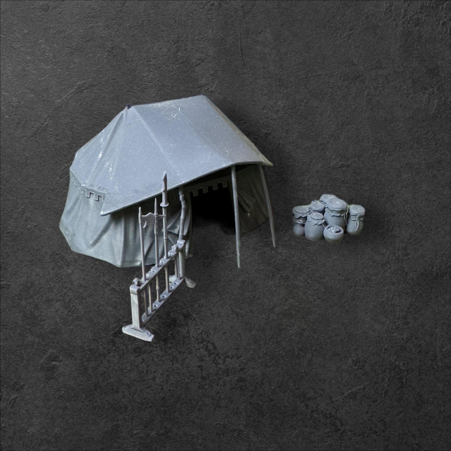 Medieval Tent with Weapon Stand #2. 28 mm Miniatures