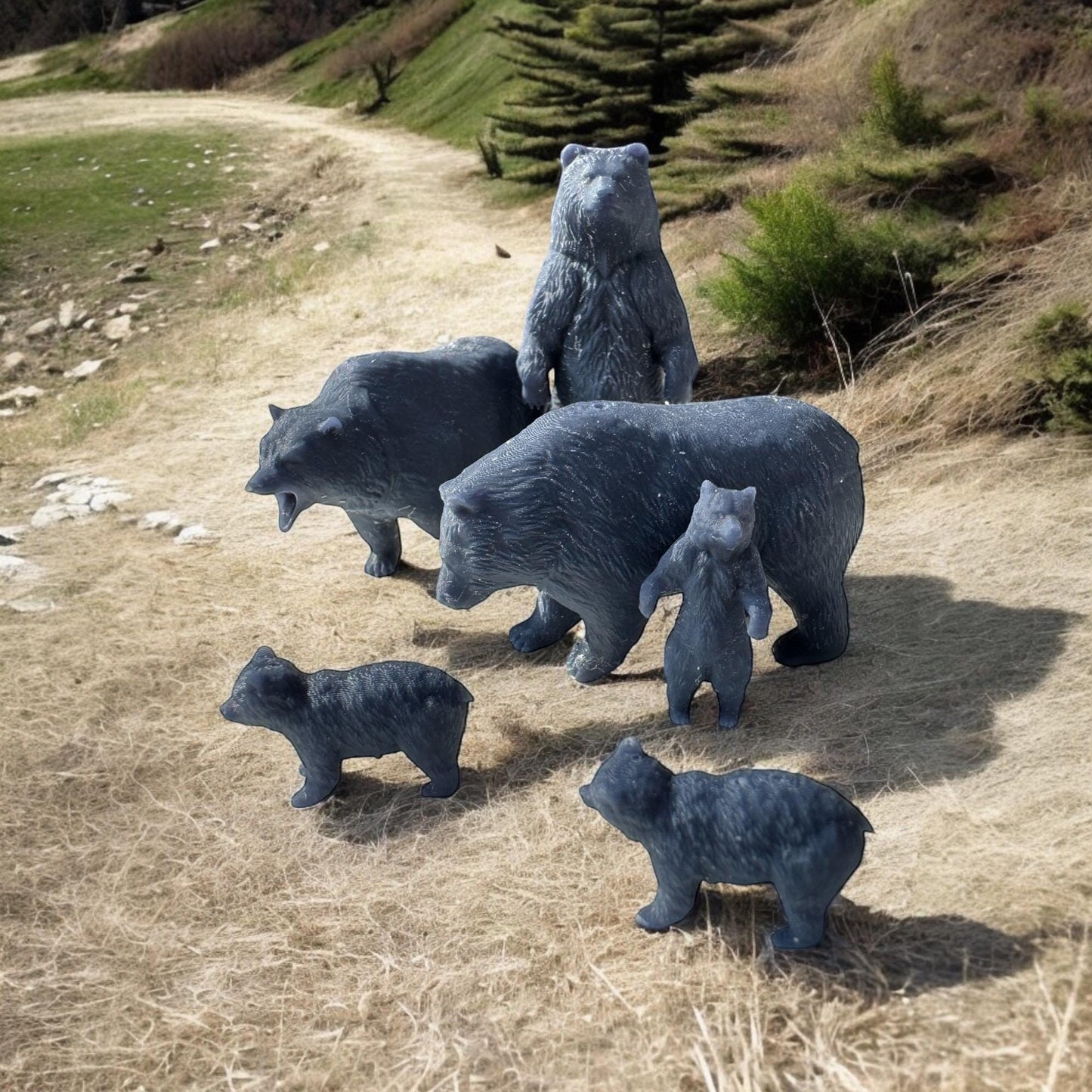 Set of 6 Bears Miniatures. 28 mm Miniature. Ideal for Games Like SAGA and Other Wargames. Produced by Tofer's Miniatures