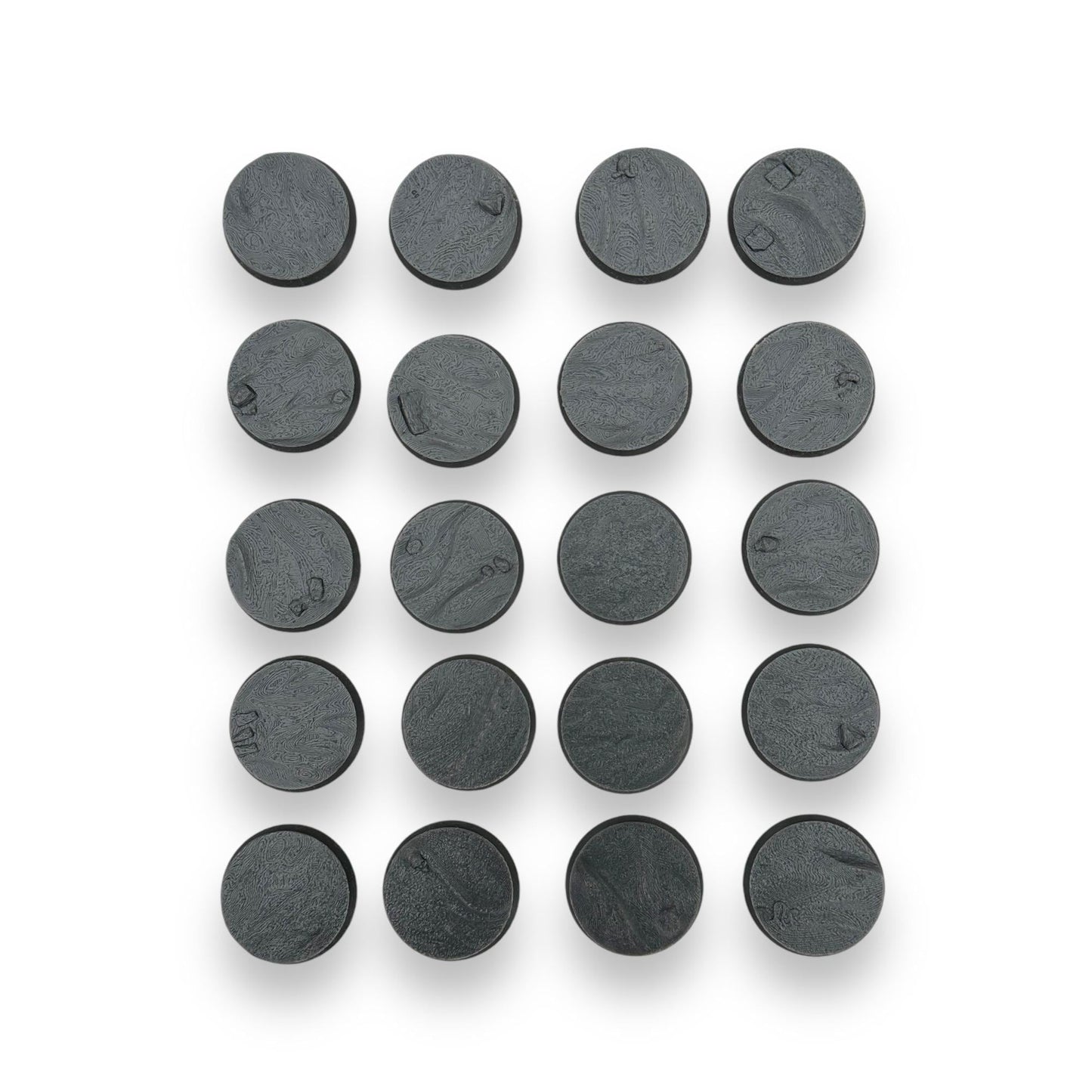 Set of 20 Round Desert Sand Bases Stone , Terrain Scenery for Tabletop 28mm Miniatures Wargame 25mm scale