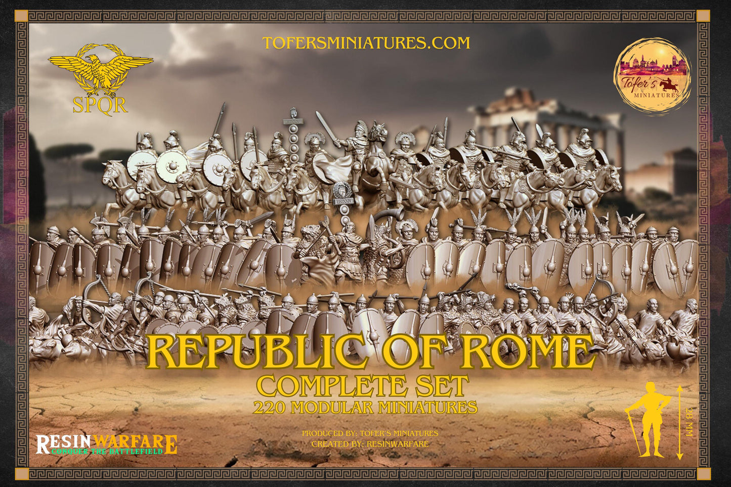 Republic of Rome. Complete Set. 28 mm Miniatures Set of 220 Miniatures