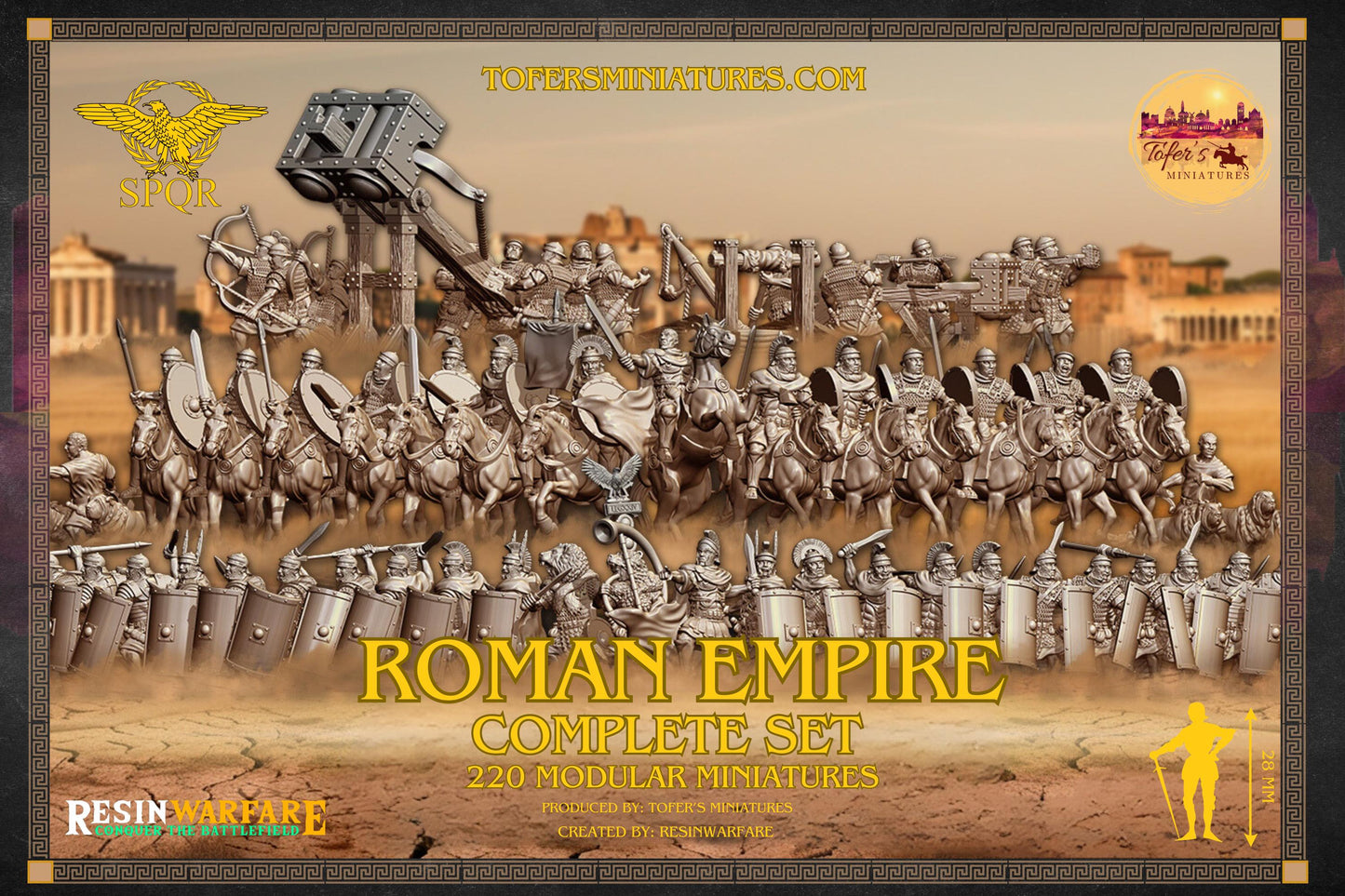 Roman Empire. Complete Set. 28 mm Miniatures Set of 220 Miniatures