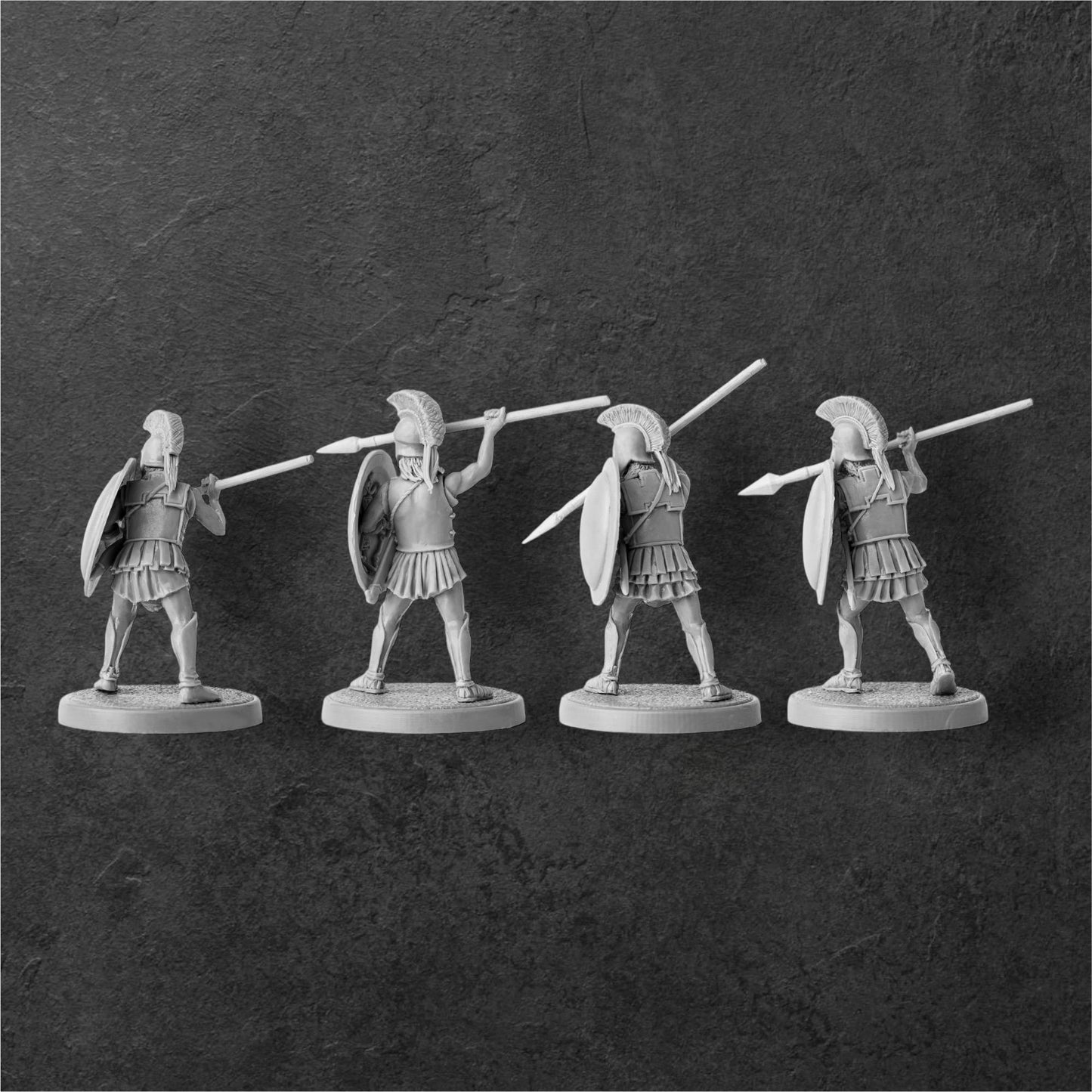Greek Hoplites. 28 mm Miniatures (Set of 4) by V&V Miniatures