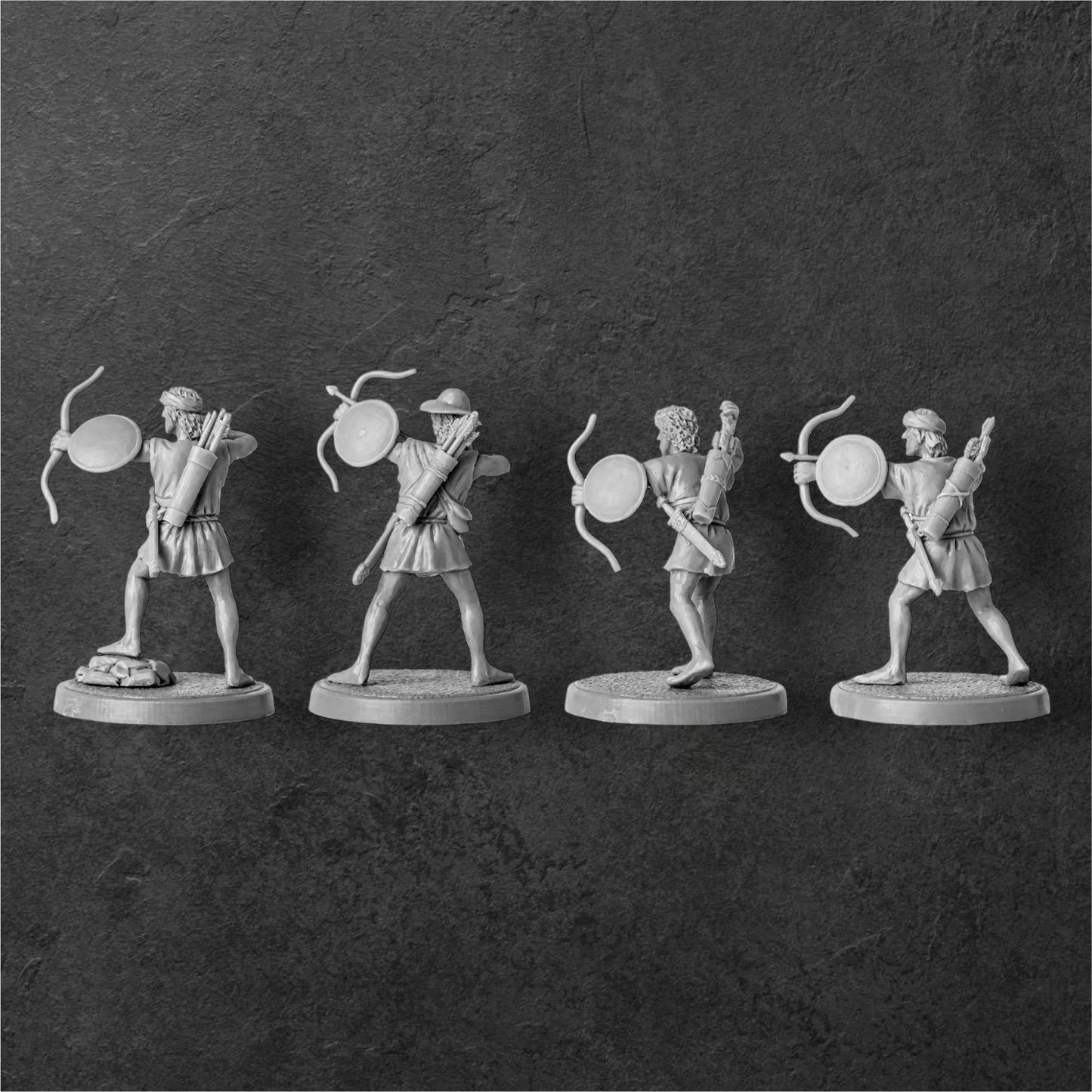 Cretan Archers. 28 mm Miniatures (Set of 4) by V&V Miniatures