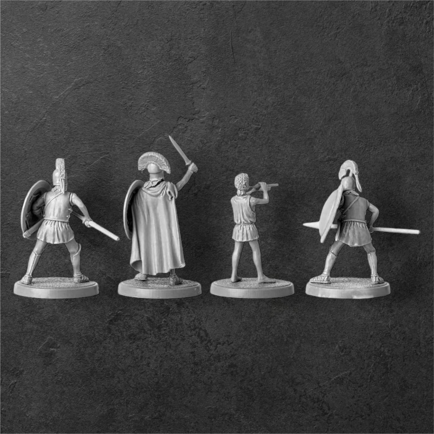 Greek Command. 28 mm Miniatures (Set of 4) by V&V Miniatures