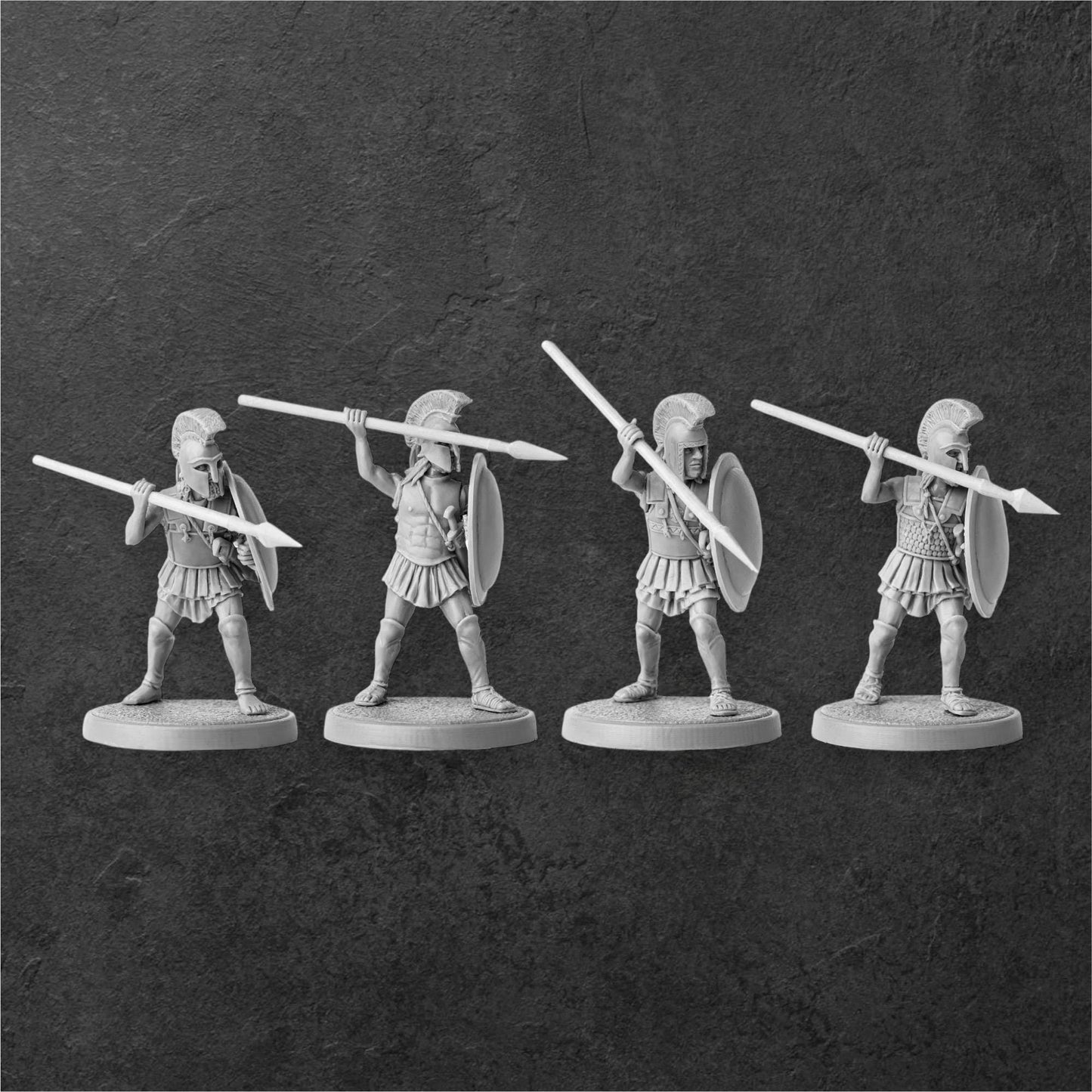 Set of 8 Greek Command and Greek Hoplites. 28 mm Miniatures by V&V Miniatures