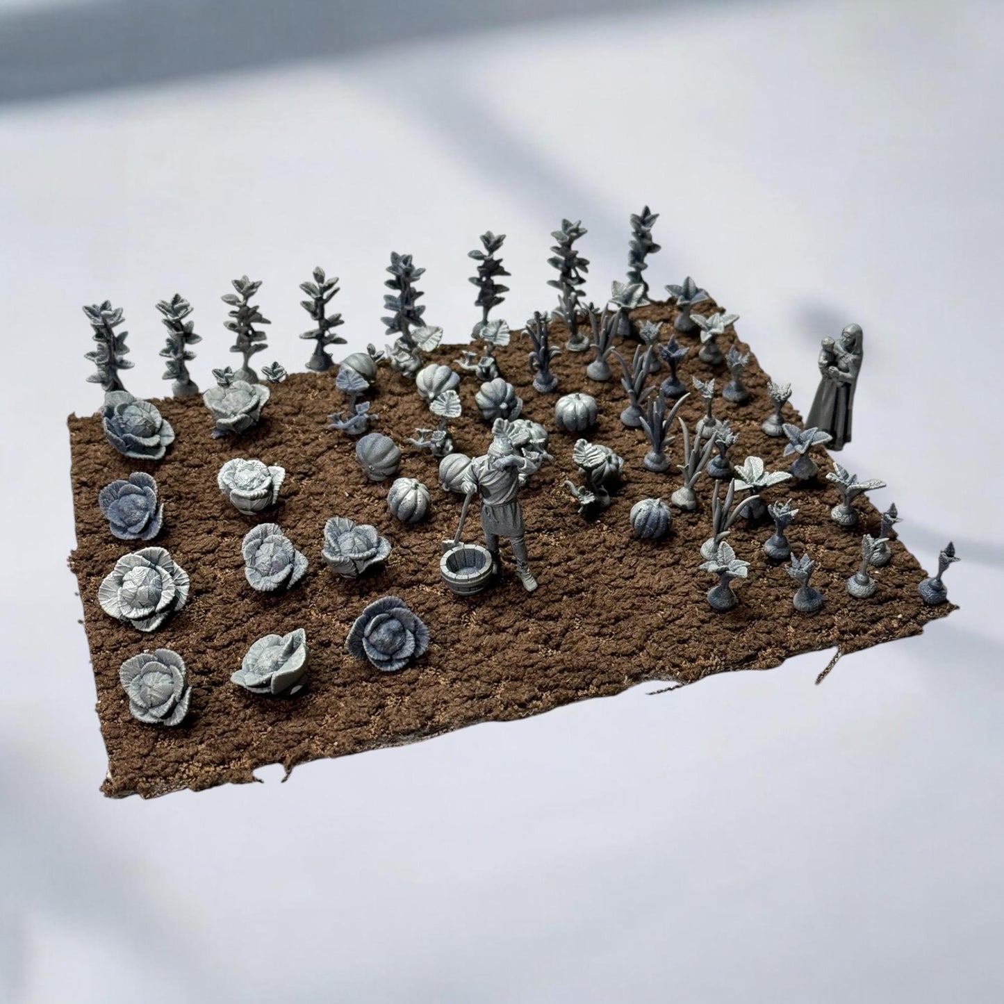 Medieval Garden With the Farmer. 28 mm scale