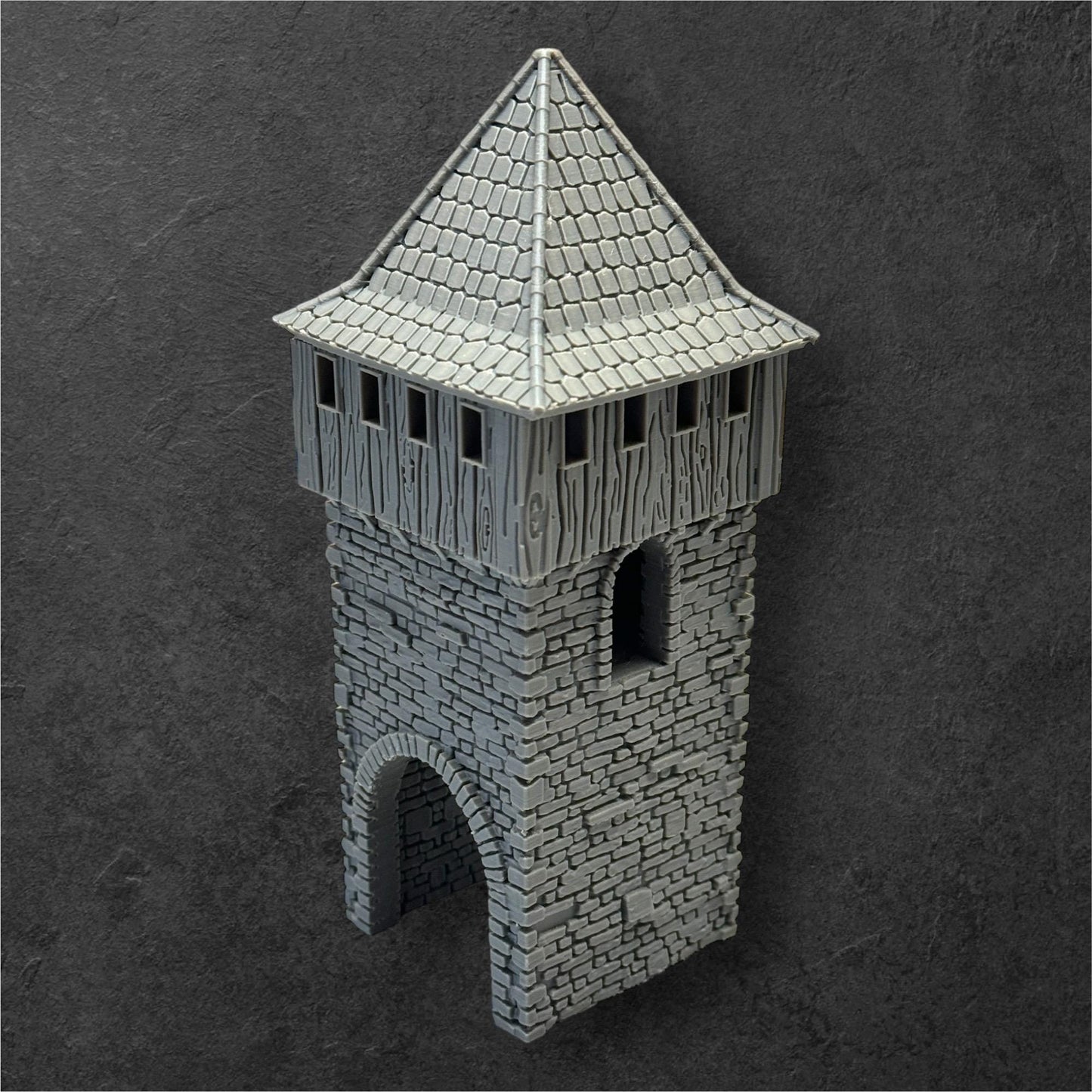 Medieval Modular Castle Gates and Wall (Straight). 28mm scale. Historical Wargaming by Tofer’s Miniatures
