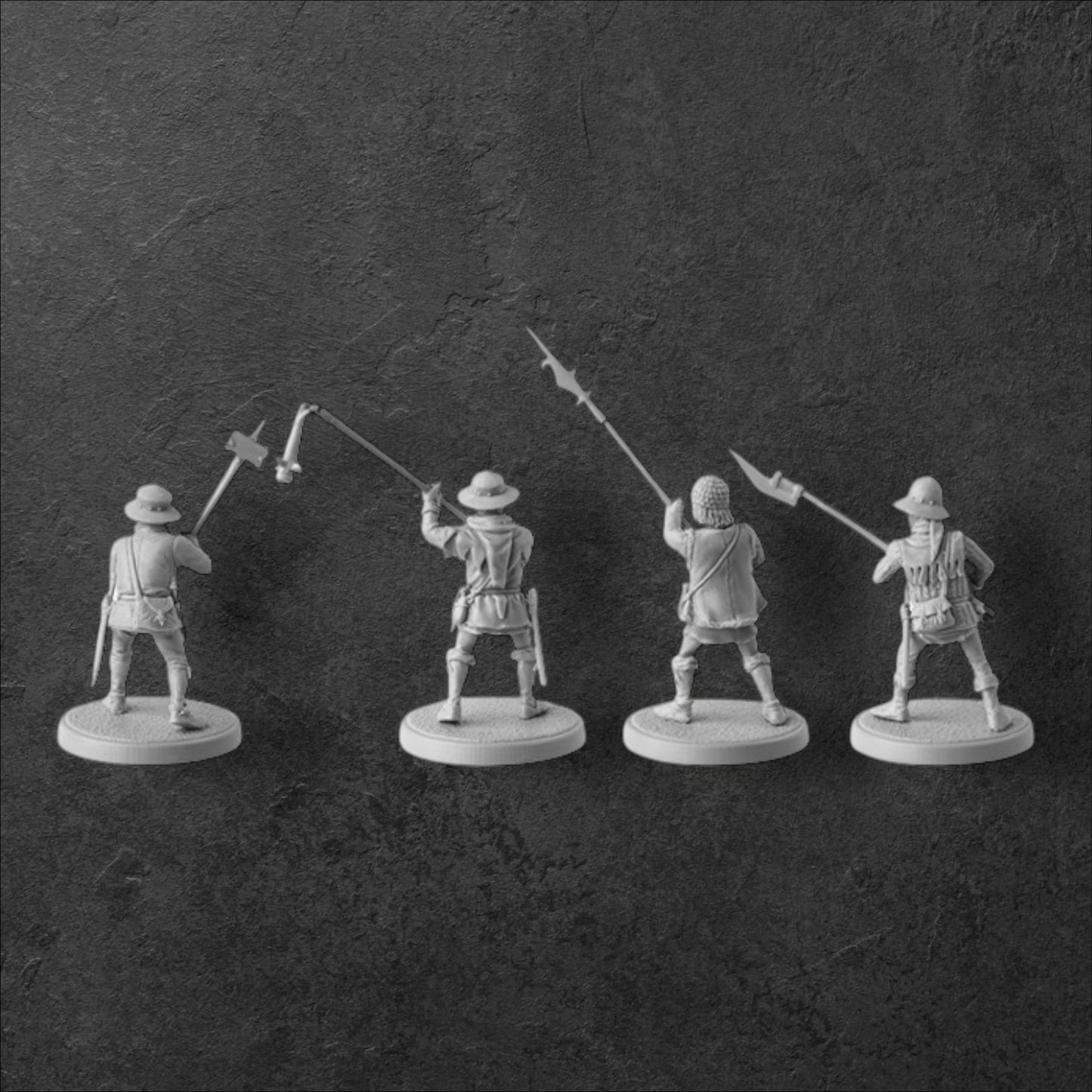 Set of 4 Hussites.  Hussite Wars. 28 mm Miniatures by V&V Miniatures