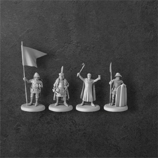 Hussites 3: Command.  Hussite Wars. 28 mm Miniatures by V&V Miniatures